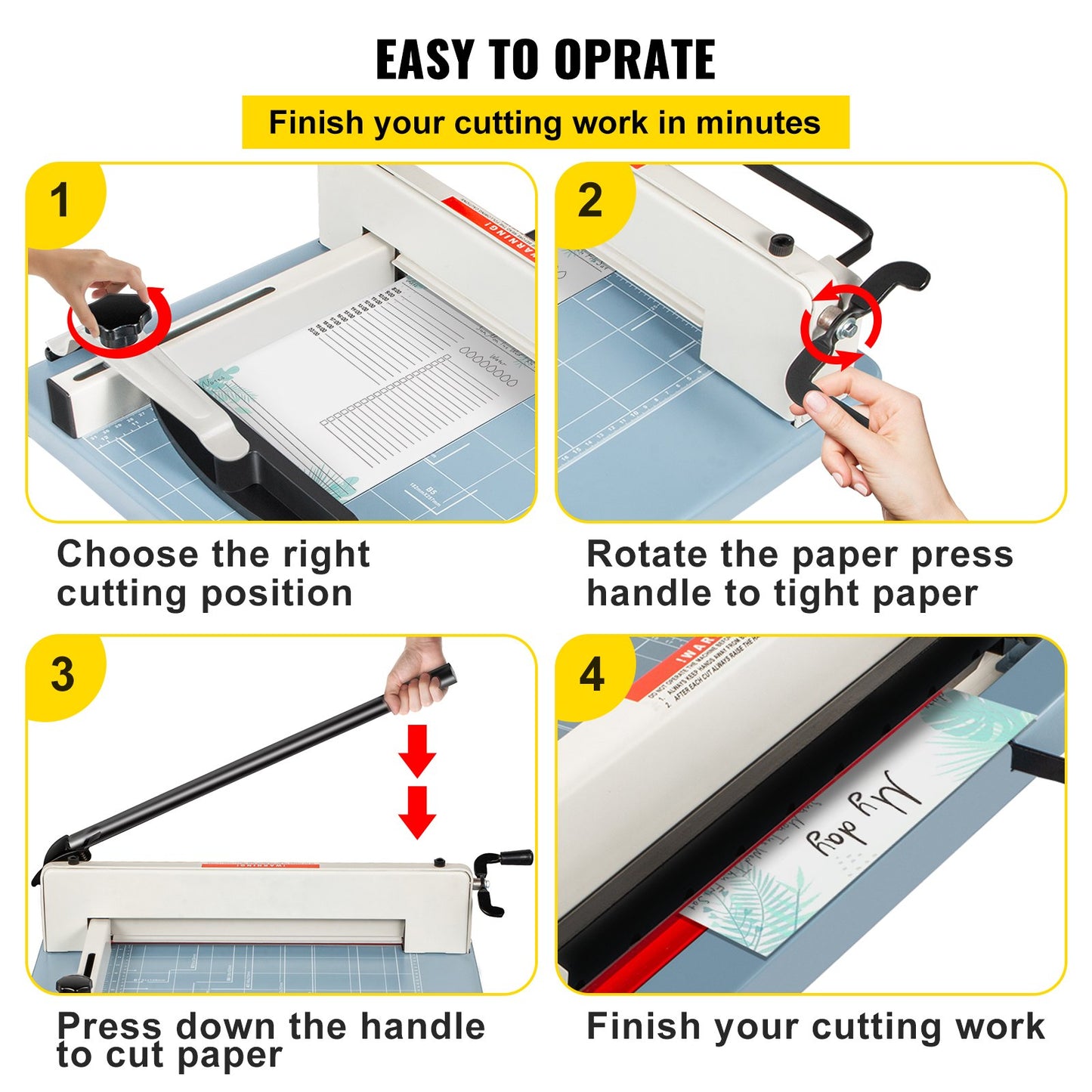 VEVOR Industrial Paper Cutter A3 Heavy Duty Paper Cutter 17 Inch Paper Cutter Heavy