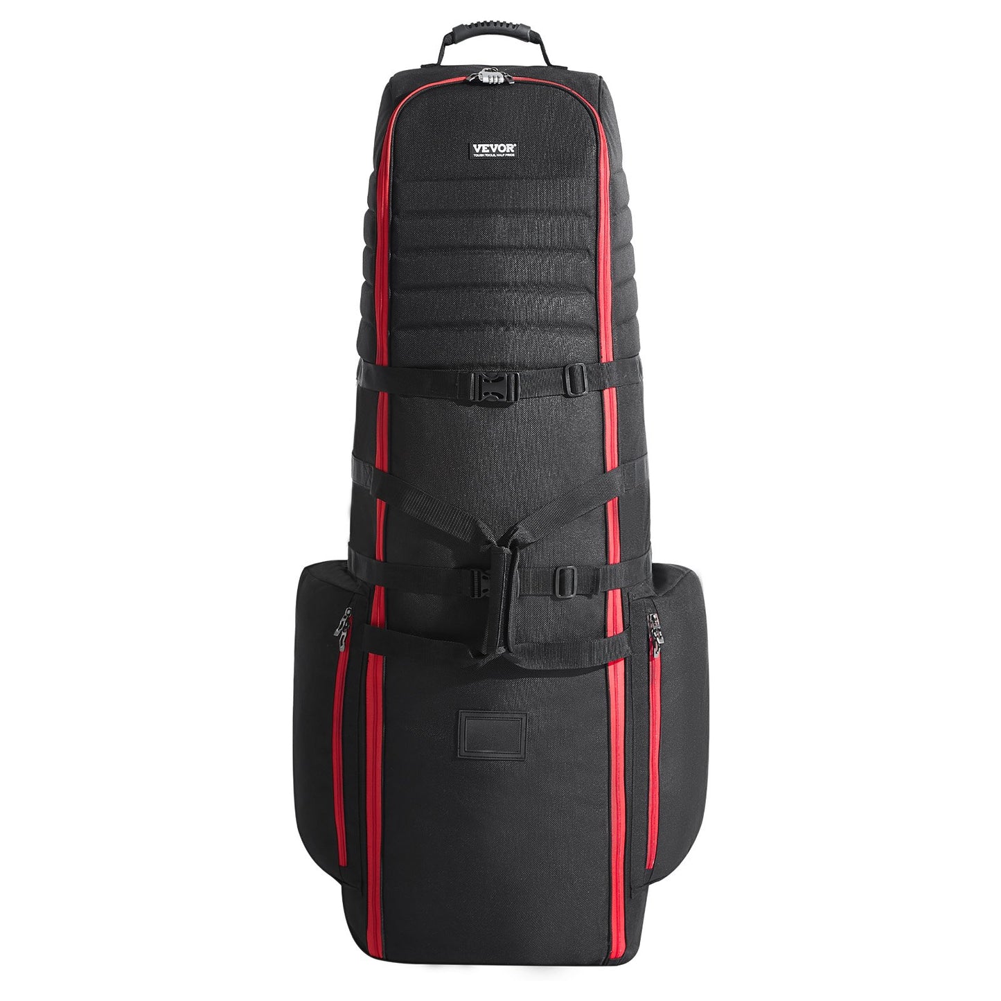 Golf Travel Bag, Outdoors Soft-Sided Golf Travel Cover, Heavy Duty 1800D Polyester Oxford Wear-Resistant Waterproof, Padded Luggage Case with Wheels, Foldable Golf Club Storage Bag for Airline