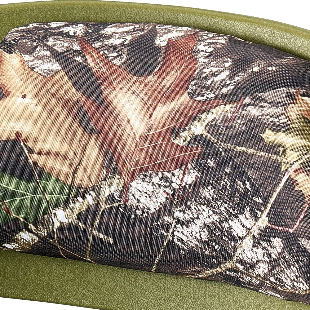 VEVOR Boat Seat Low Backrest Flip Up Boat Seat Sponge Cushion Camouflage