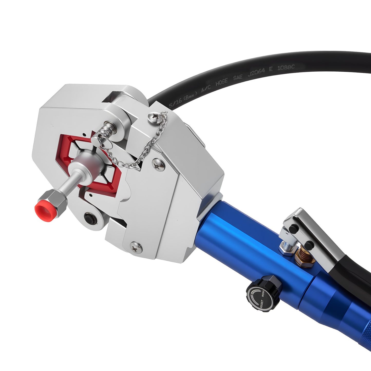 Hydraulic Hose Crimper, Hydra-Krimp AC Hose Crimper Kit with 7 Dies Snap-On, Integral Manual Hydraulic A/C Hoses Crimping Tool for Automotive & Air Conditioning Repair - with Carrying Case