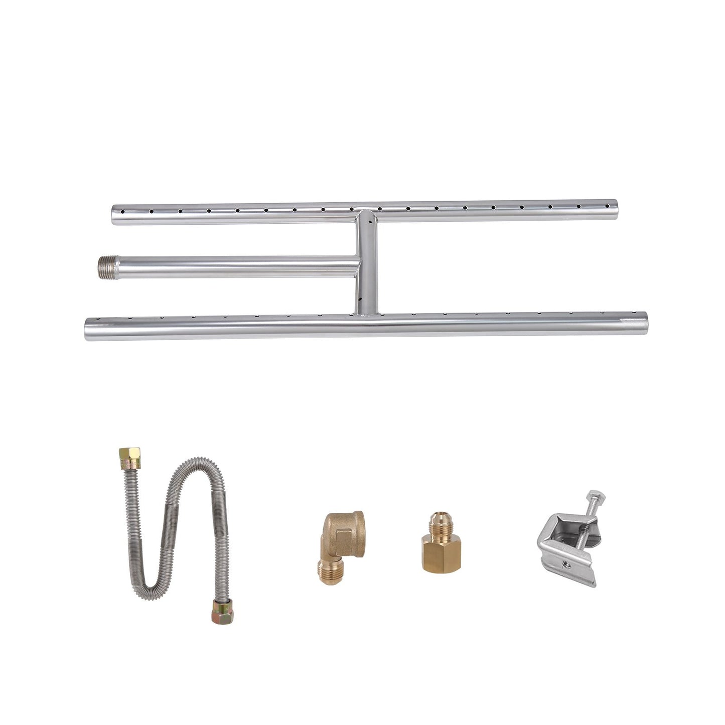 VEVOR 6 x 18 inch Drop-in Fire Pit Pan, Rectangular Stainless Steel Fire Pit Burner,