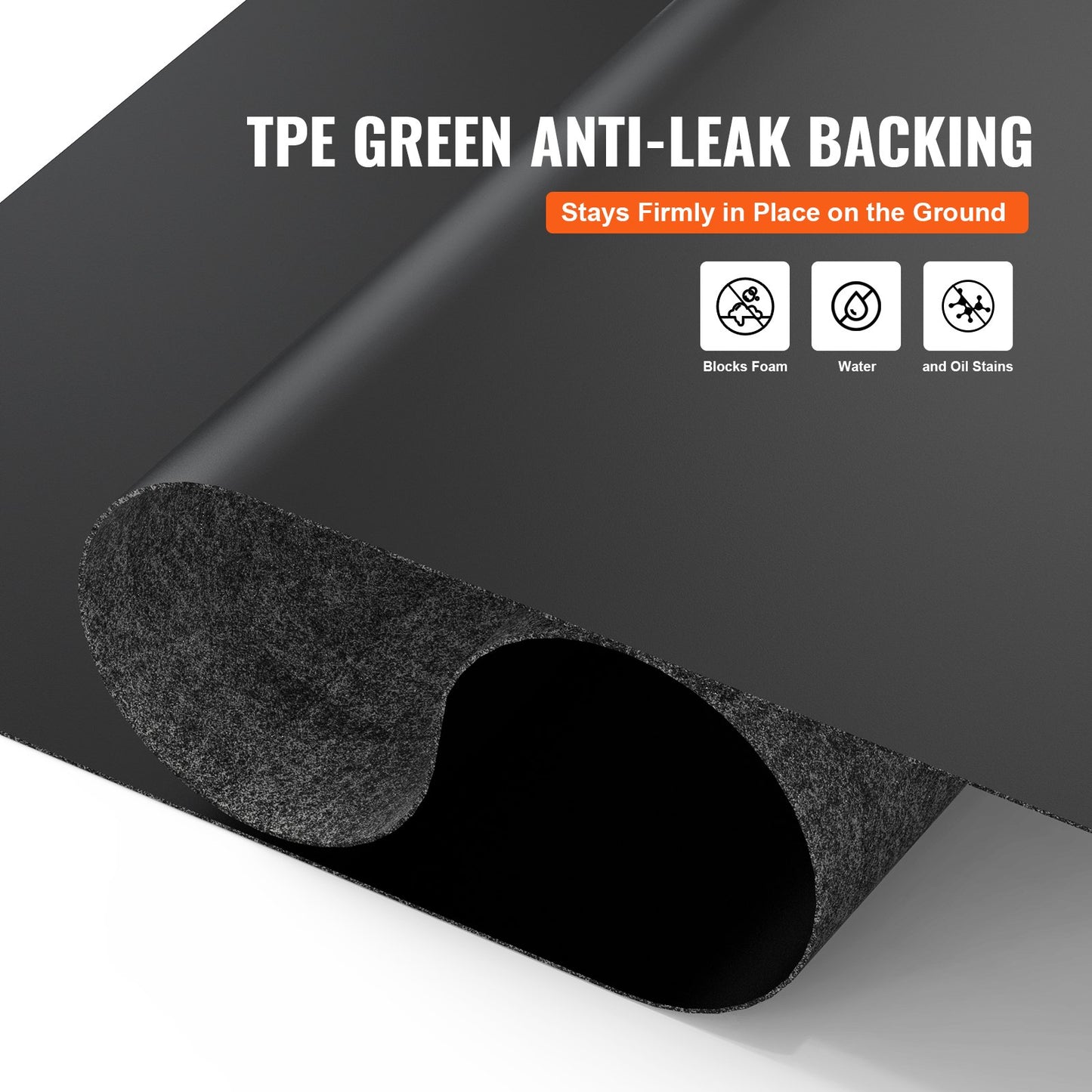VEVOR 1.9 x 1.9 M Hot Tub Mat, Extra Large Inflatable Hot Tub Pad, Waterproof Slip-Proof