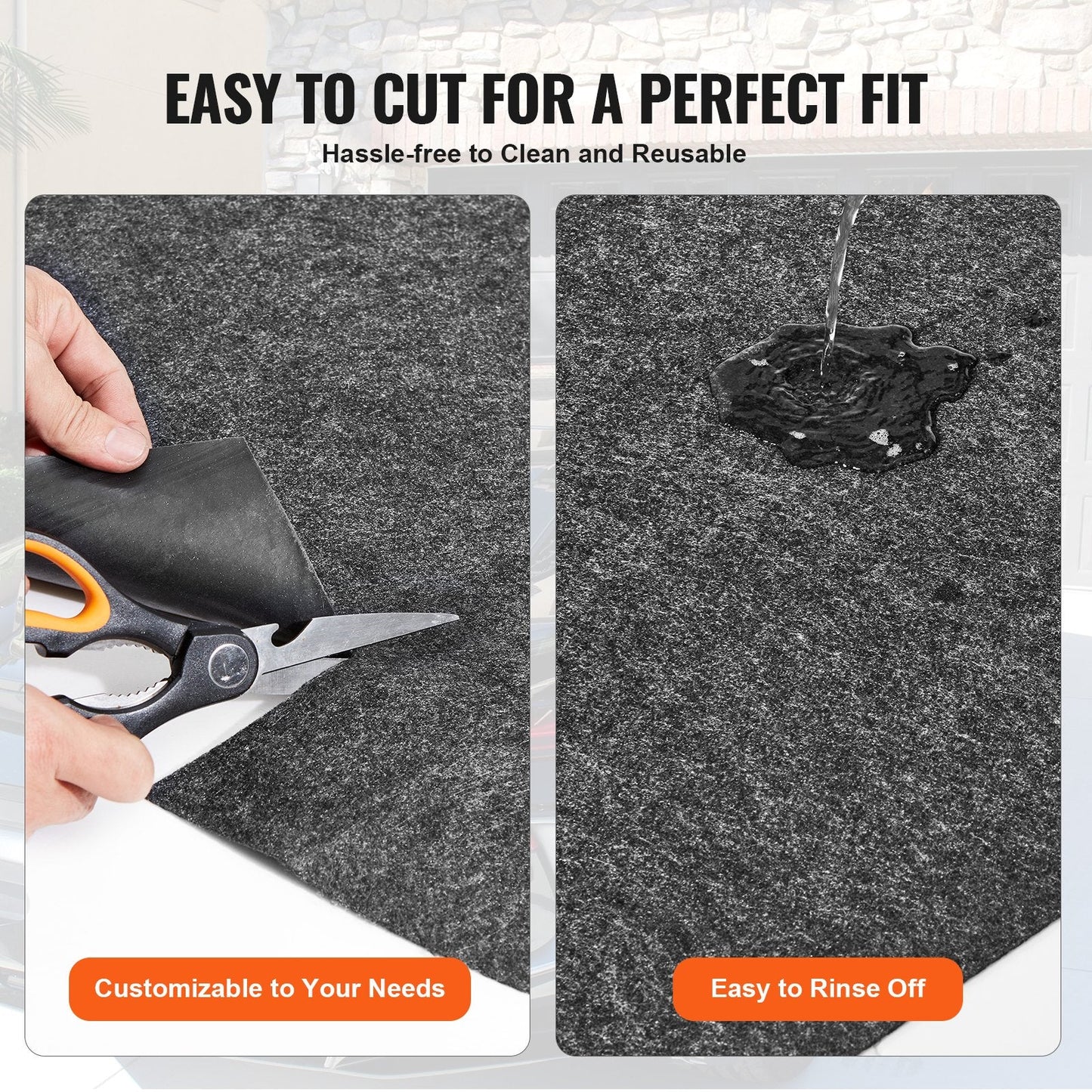 Extra Large 2m Inflatable Hot Tub Mat, Waterproof & Slip-Proof, Gray-Black