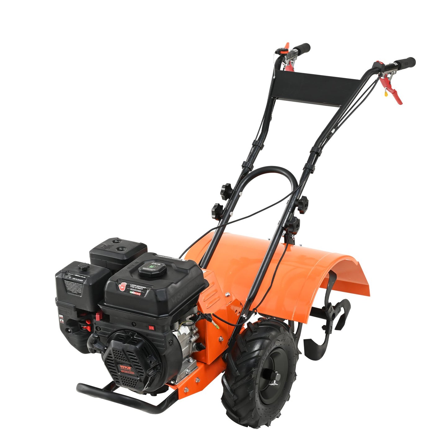 VEVOR Tiller Cultivator Gas Powered, 212CC 4-Stroke Garden Cultivator, Tiller with