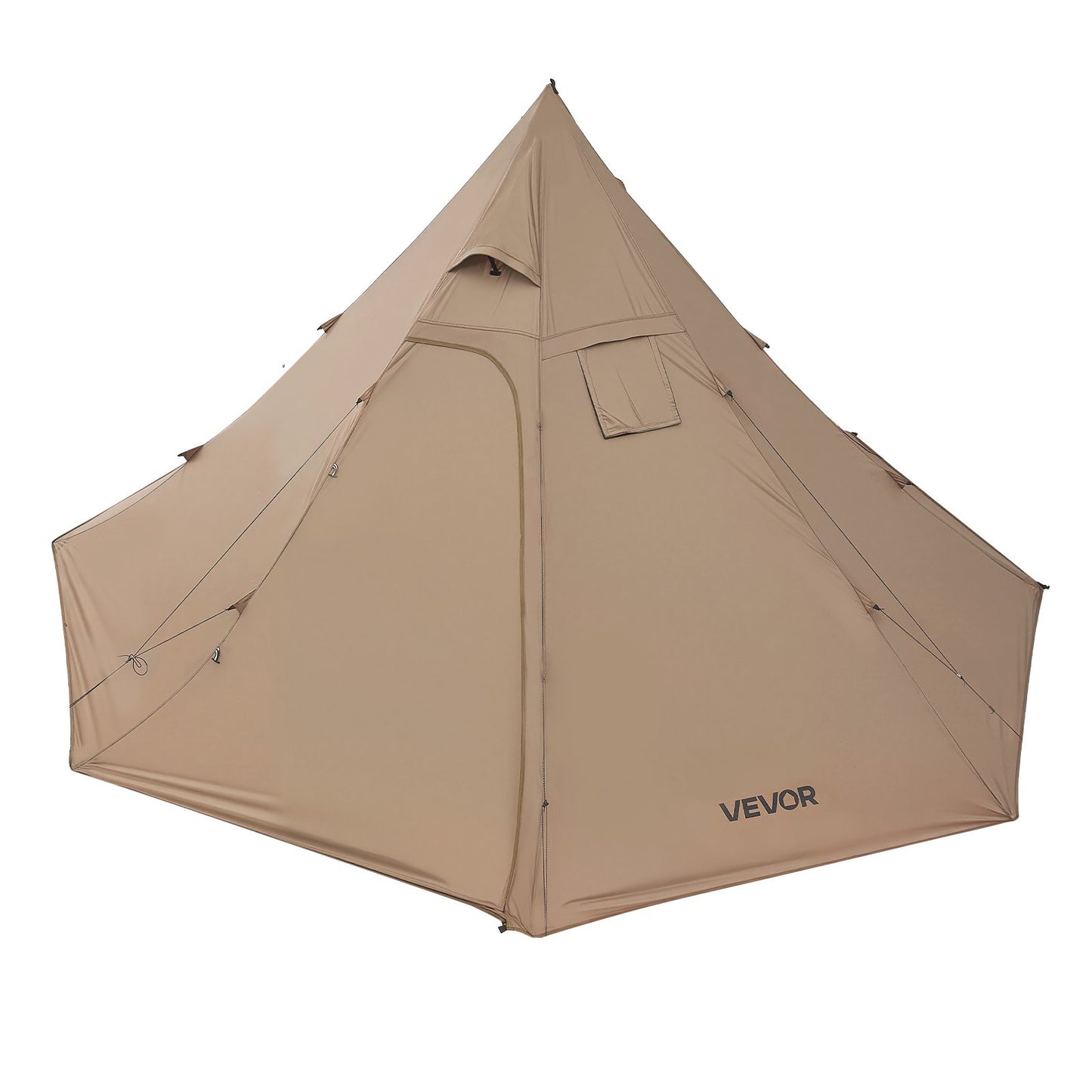 Hot Tent for 4 Persons, Camping Tipi Hot Tents with Stove Jack & Inner Tent, Portable Winter Camping Tents with Snow Skirt, Easy Setup, Waterproof 4 Season Shelter Tents for Fishing Backpacking