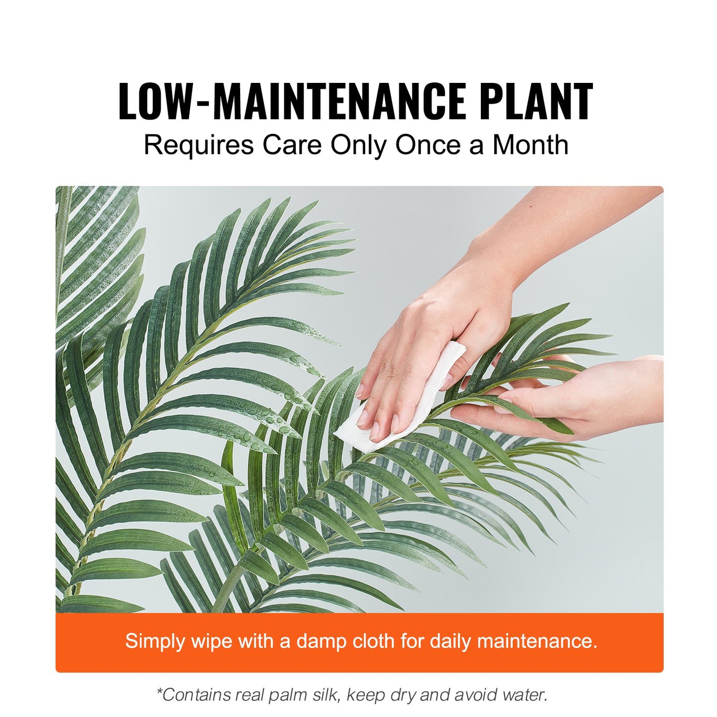VEVOR Artificial Palm Tree, 1.8mTall Faux Plant, Secure PE Material & Anti-Tip Tilt