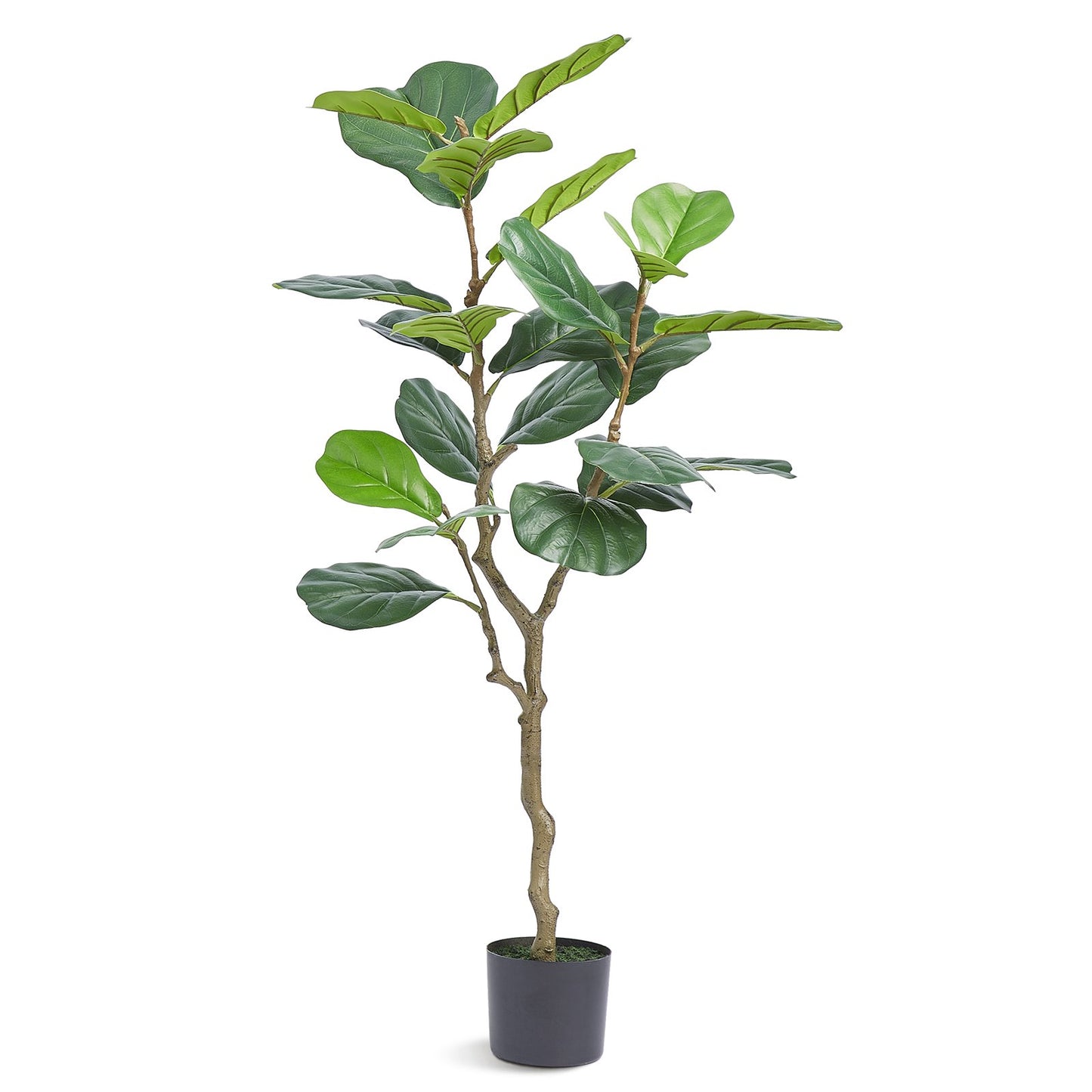 VEVOR Artificial Fiddle Leaf Fig Tree, 10cm, Secure PE Material & Anti-Tip Tilt
