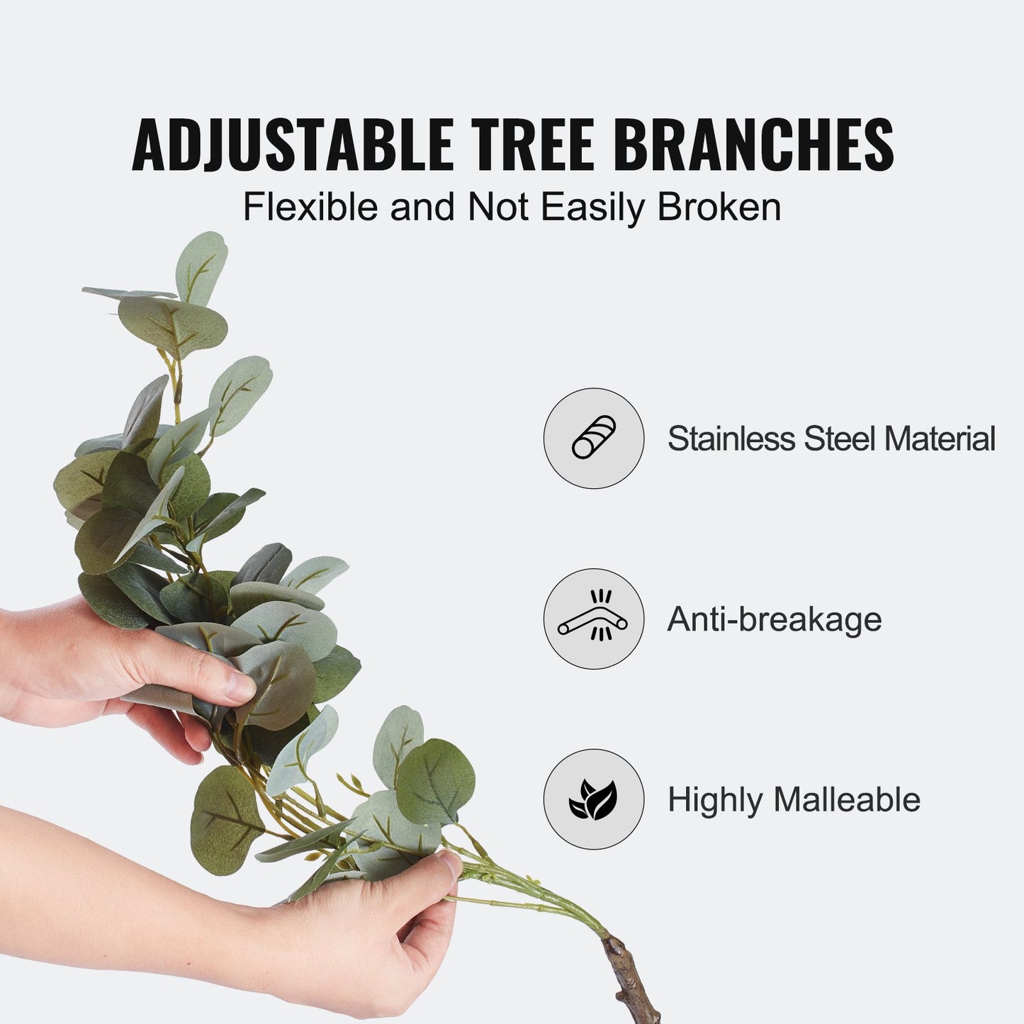 VEVOR Artificial Eucalyptus Tree, 15.2cm Tall Faux Plant, Secure PE Material & Anti-Tip