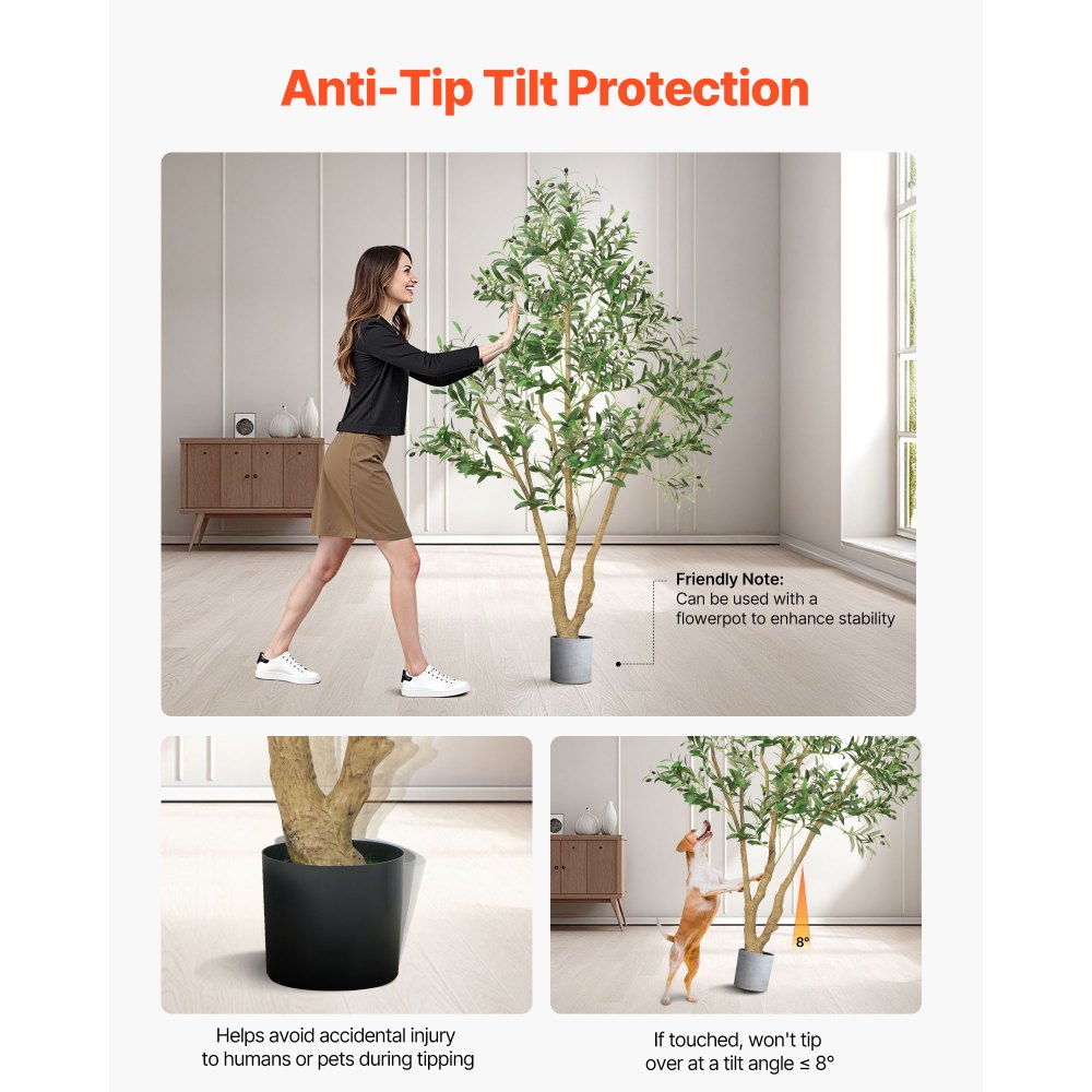 180cm Artificial Olive Tree Tall Fake Plant with Pot for Home Office
