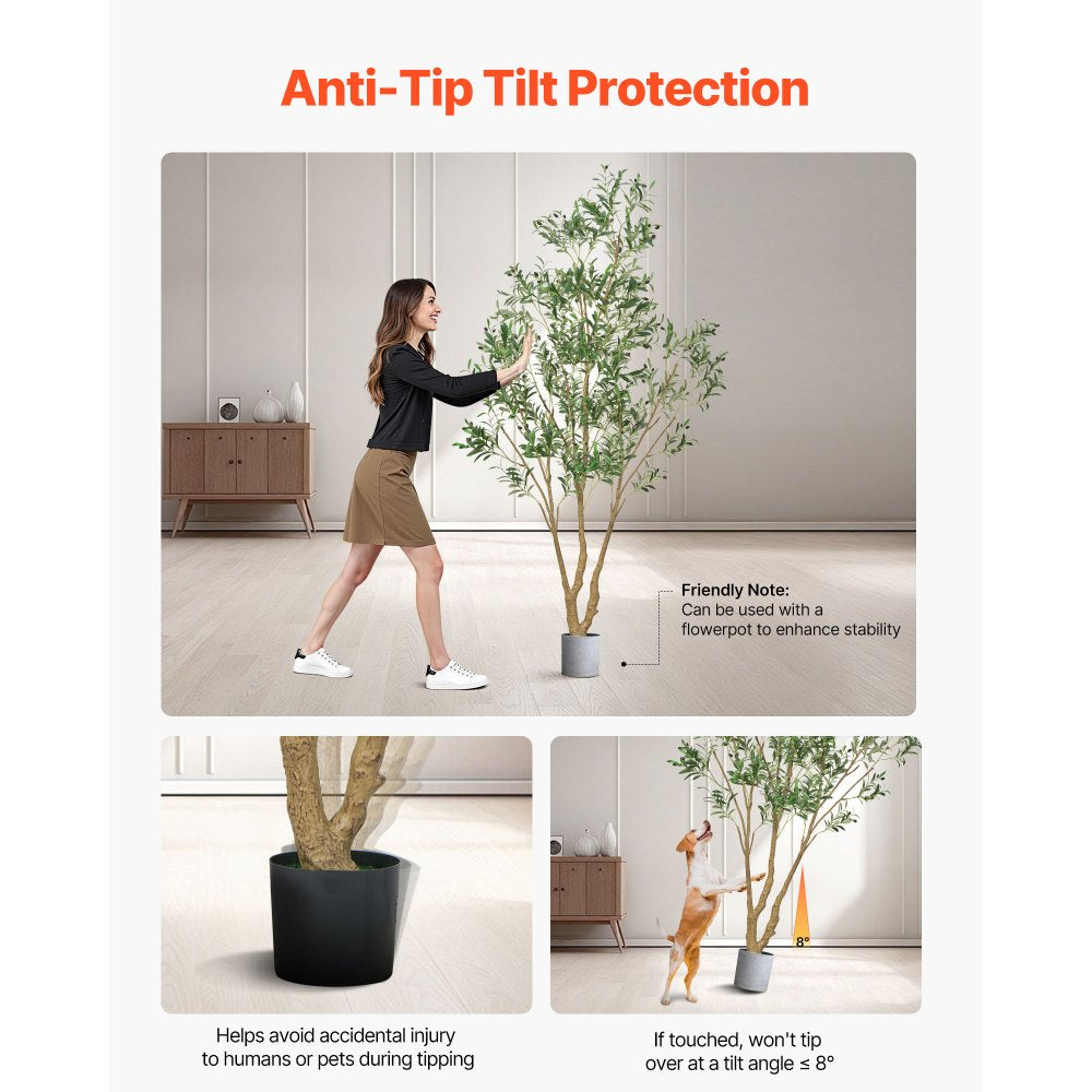 240cm Artificial Olive Tree Tall Fake Plant with Pot for Home Office