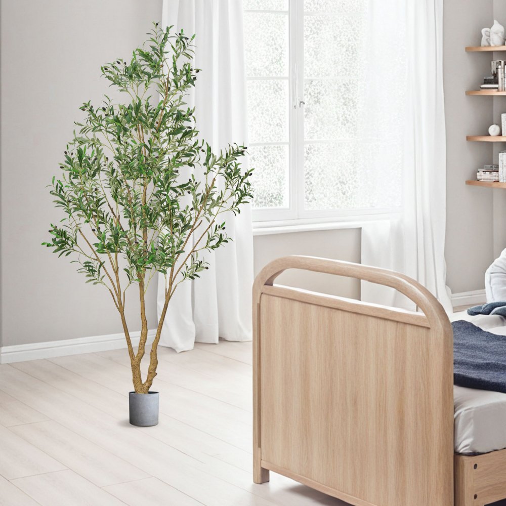 240cm Artificial Olive Tree Tall Fake Plant with Pot for Home Office