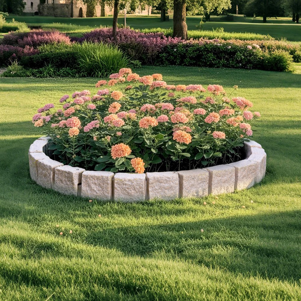 VEVOR Faux Stone Landscape Edging 46.8x3.9 in Lawn Edging Fade-Resistant