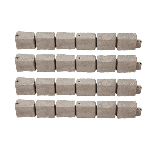VEVOR Fake Stone Landscape Edging 46.8x3.9 in Lawn Edging Fade-Resistant