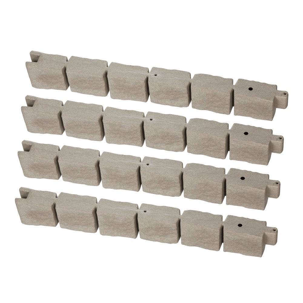 VEVOR Fake Stone Landscape Edging 46.8x3.9 in Lawn Edging Fade-Resistant