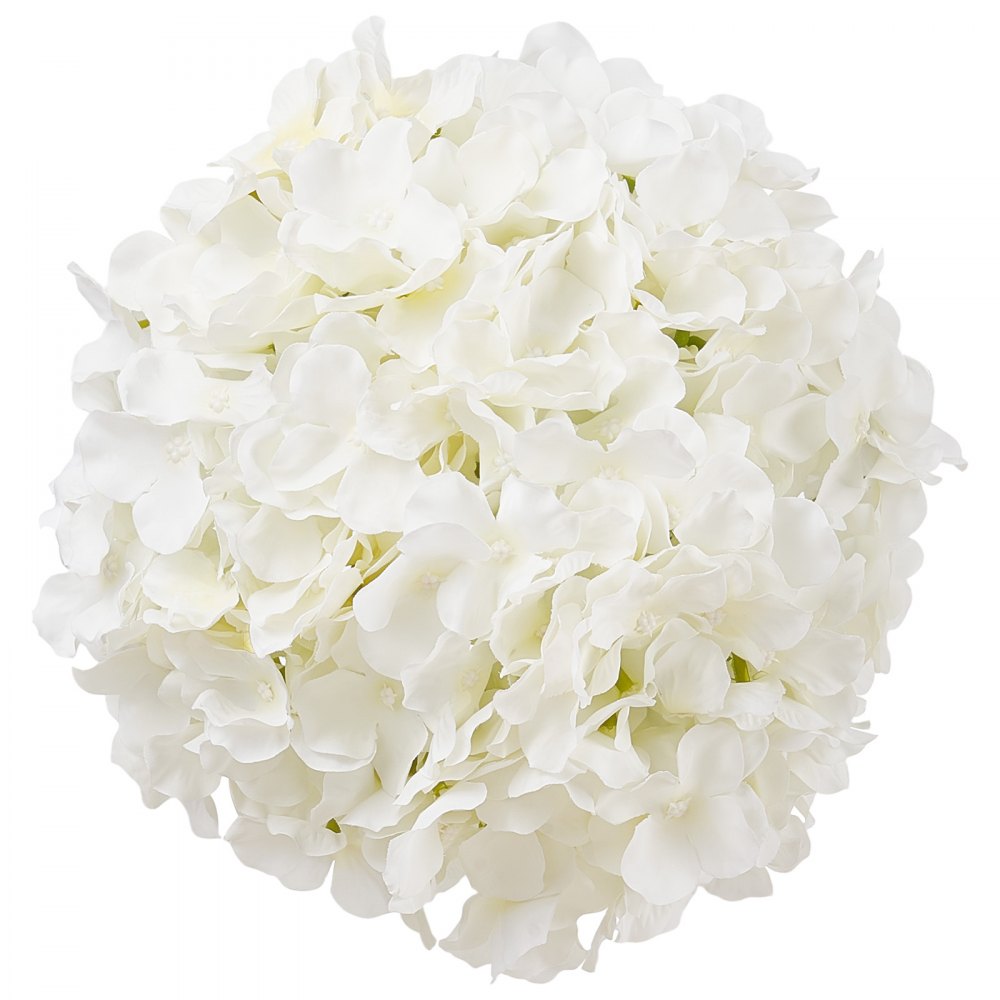 VEVOR 65 Pcs Artificial Silk Hydrangea Flowers 9.8 In Bouquet Arrangement White