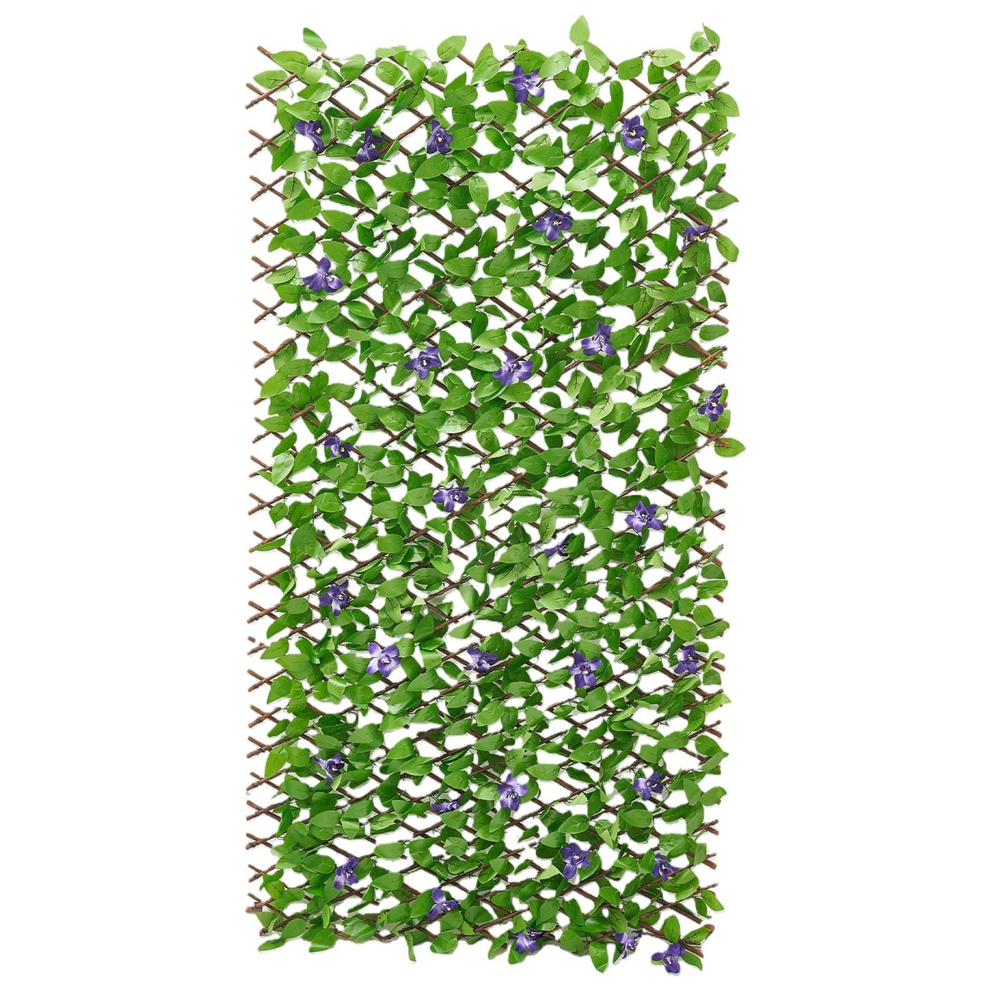 Expandable Fence Privacy Screen, 64.9 x 310 cm Expand Artificial Plant Wall, Realistic Artificial Ivy Panel with 50 Zip Ties, Decorative Faux Greenery Backdrop Hedges for Balcony Patio Outdoor