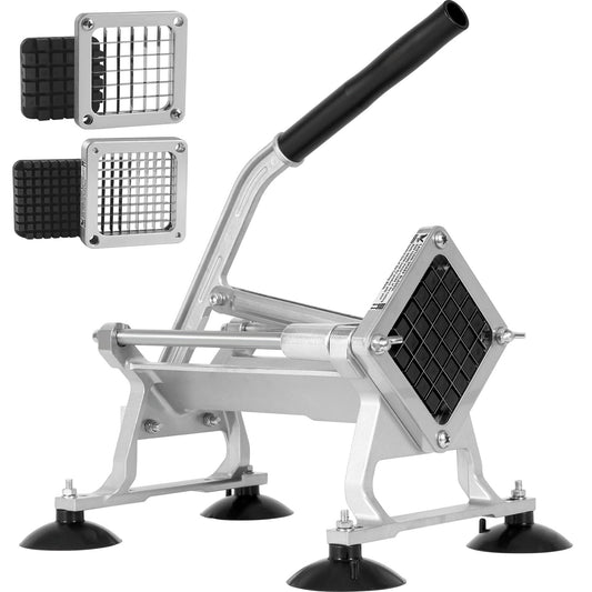 VEVOR French Fry Cutter, Potato Slicer with 1/2-Inch and 3/8-Inch Stainless Steel