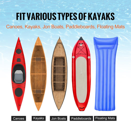 Foldable Kayak & Canoe Cart with 10'' Solid Tires, 113 kg Load Capacity