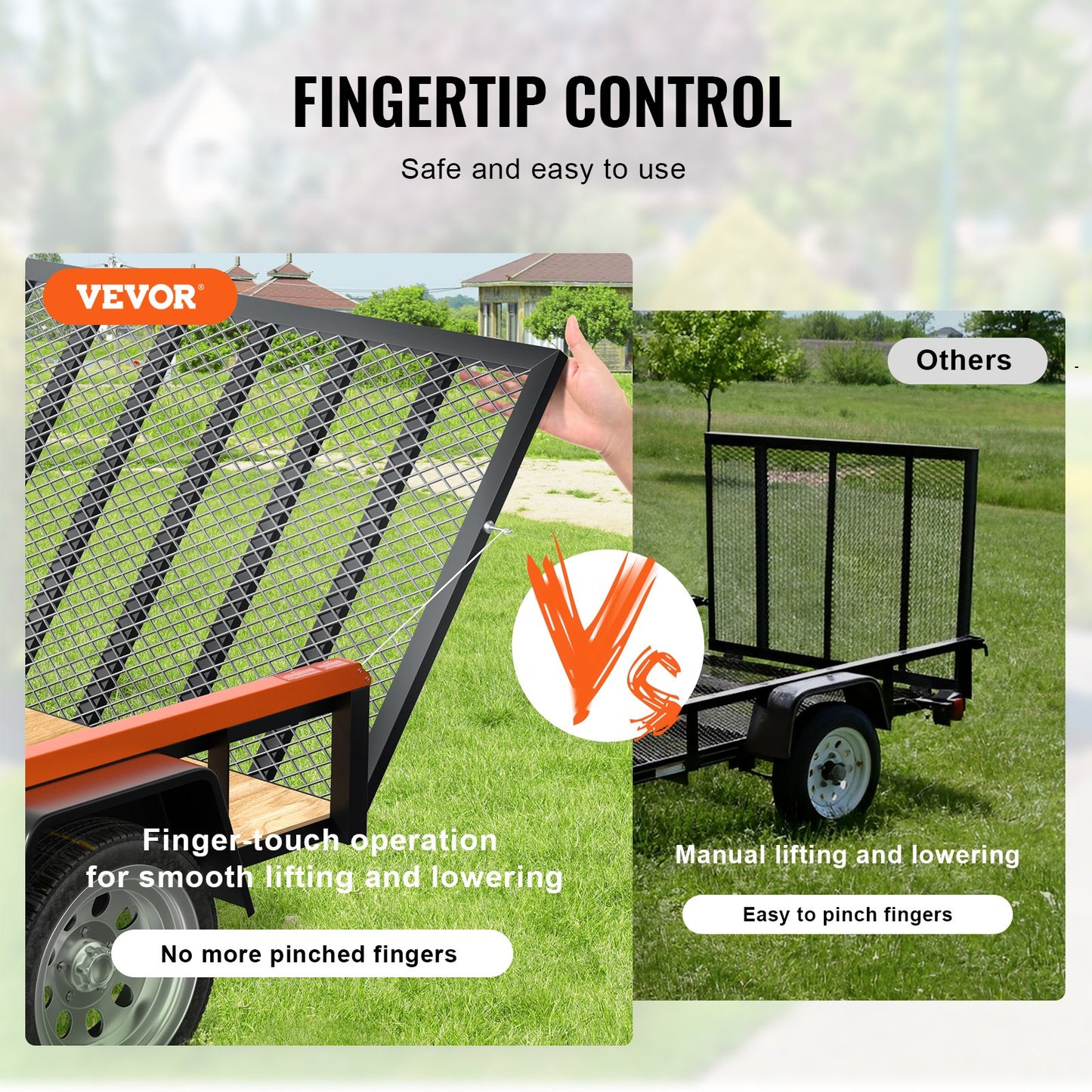 VEVOR 2-Sided Trailer Tailgate Lift Assist, 163 kg Load Capacity, Compatible with