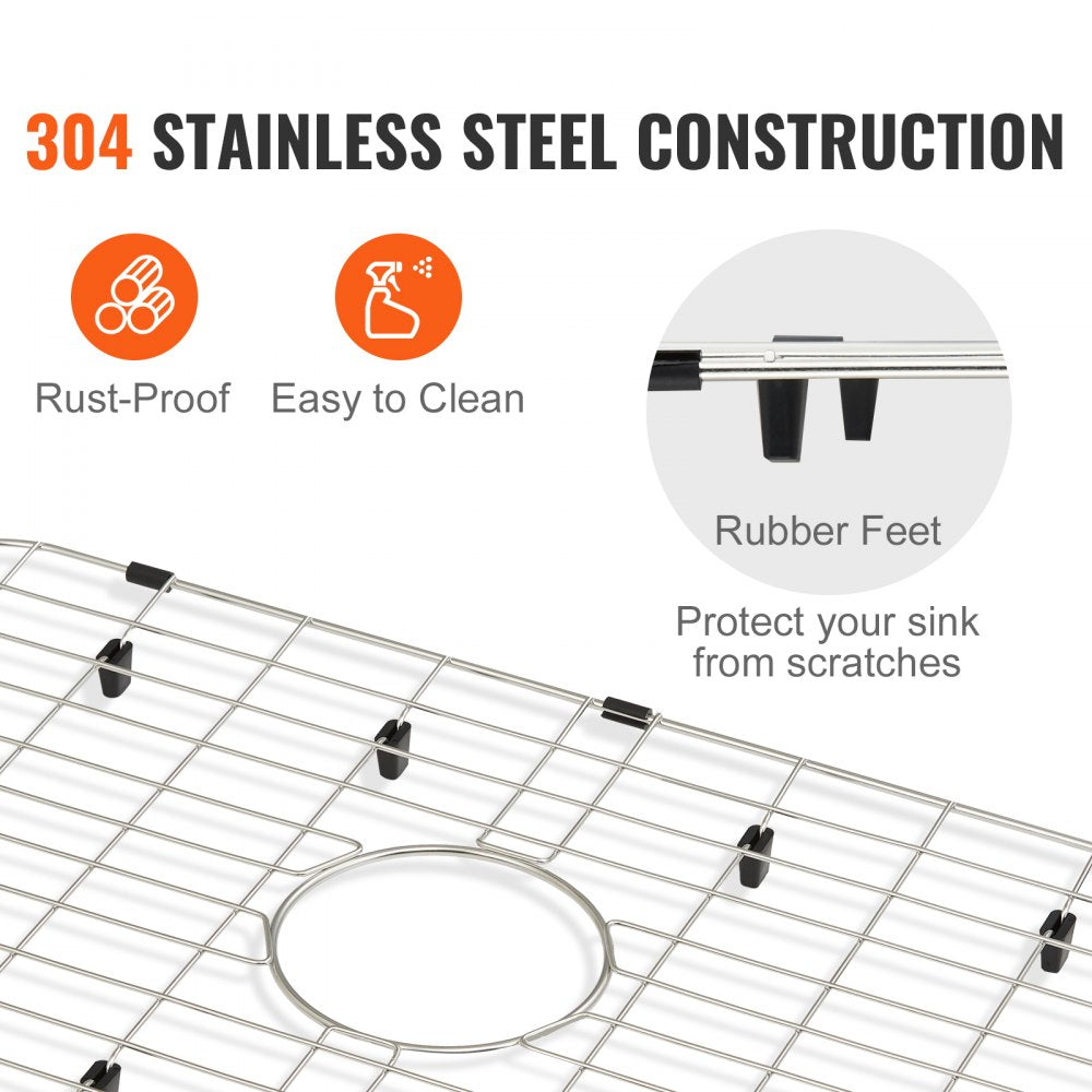 Sink Protector Grid For Kitchen Sink 26"x14" Stainless Steel Drain Rack