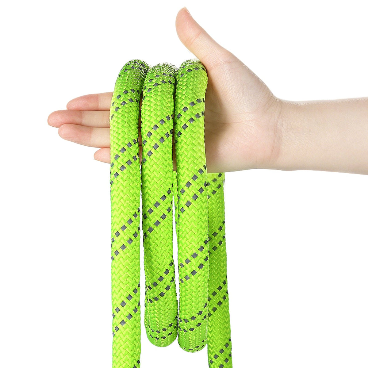Double Braided Polyester Rope 19.1 mm x 67 m Arborist Rigging Rope, for Tree Work, Heavy Duty 26 Strands, 8800 kg High Breaking Strength, Outdoor Climbing Towing Swing Pulling Cord, Green