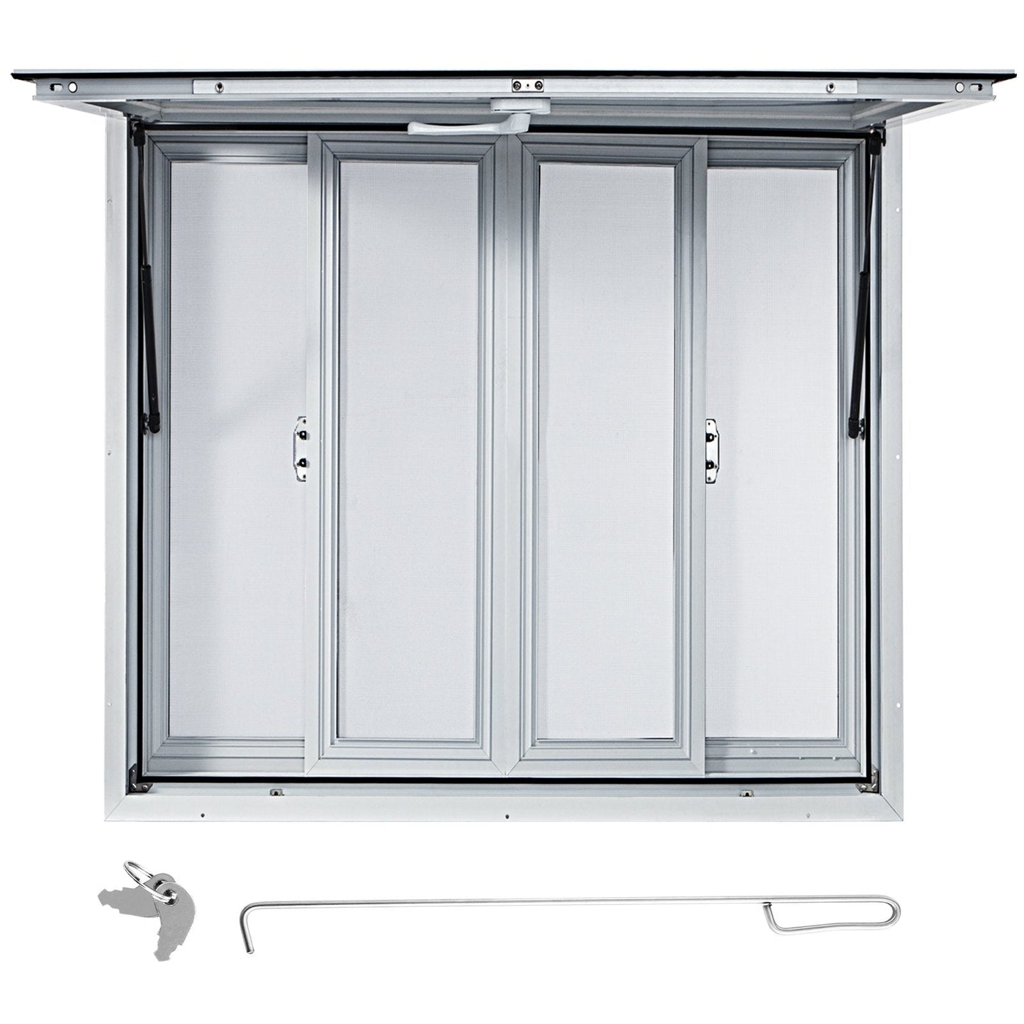 Aluminum Alloy 0.9 x 0.9 m Food Truck Service Window with Awning & Screens