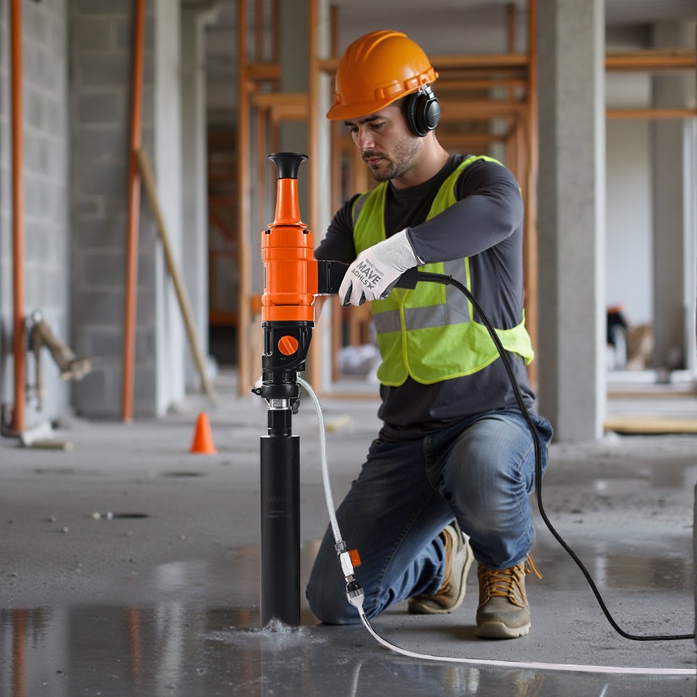 VEVOR Diamond Core Drill Machine Handheld Concrete Core Drill Rig 200 mm 1500W