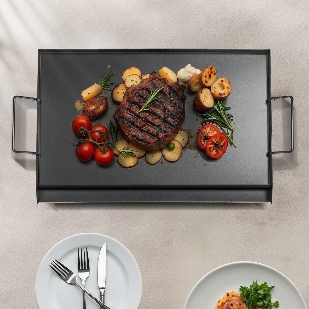 VEVOR 24x16 in Flat Top Griddle Carbon Steel Universal BBQ Grill Pan Cookware