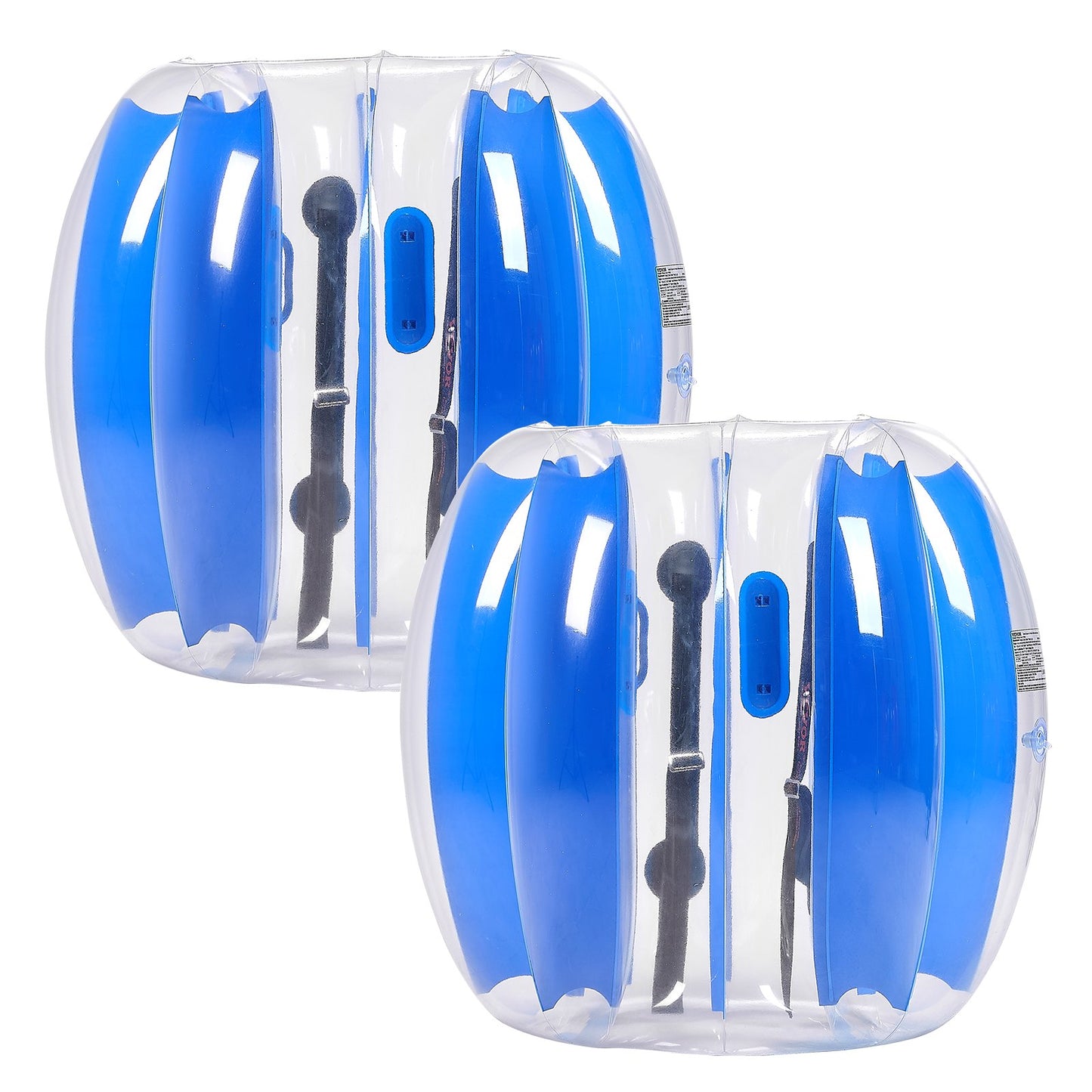Inflatable Bumper Balls 2-Pack, 3FT/0.9M Body Sumo Zorb Ball, Durable Thick PVC Human Hamster Bubble Knocker for Outdoor Team Gaming Play, Bopper Toy for Playground Yard Park, Blue Stripes