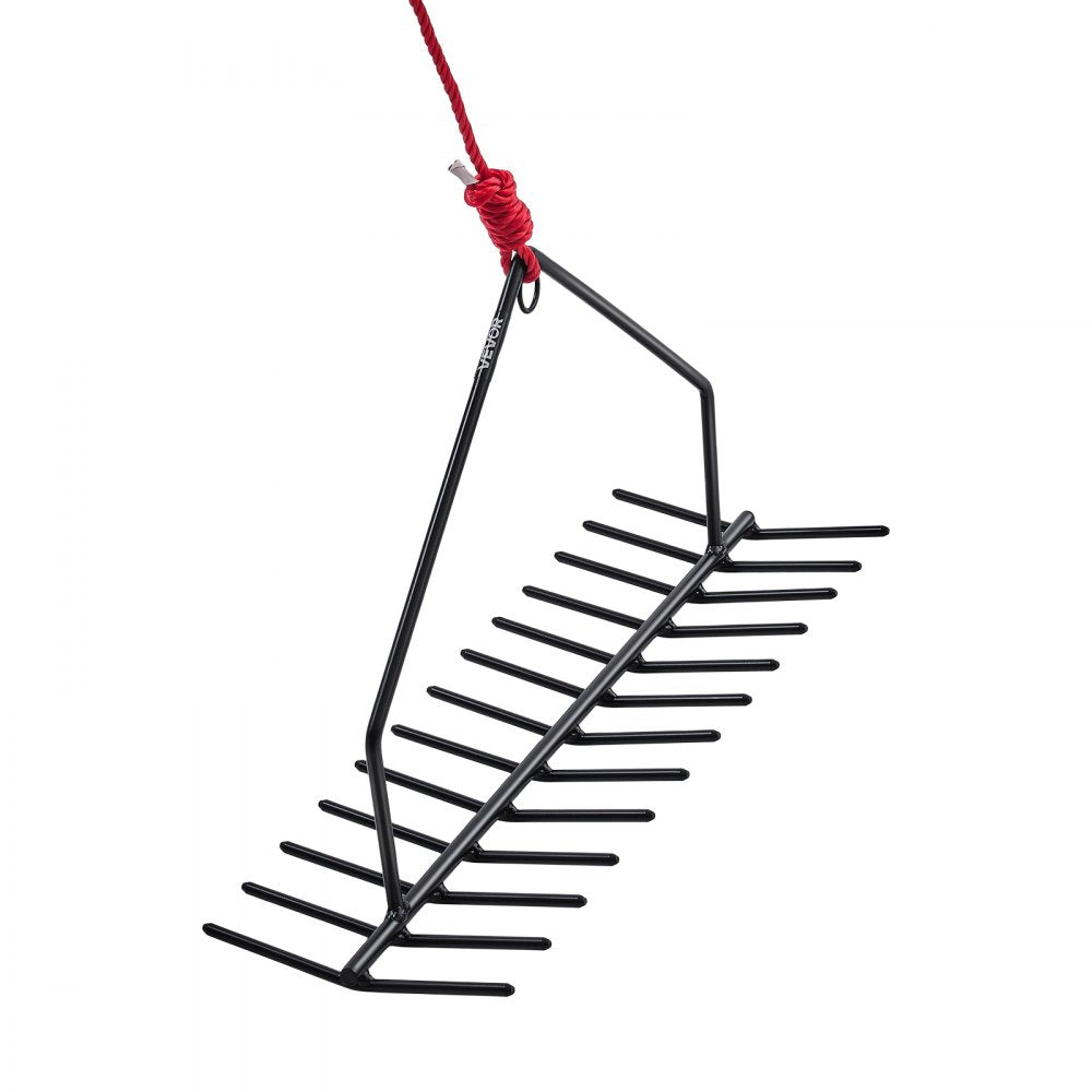 VEVOR 24x8.7 in Pond Aquatic Weed Rake Double-Sided Lake Weed Rake 30ft Rope