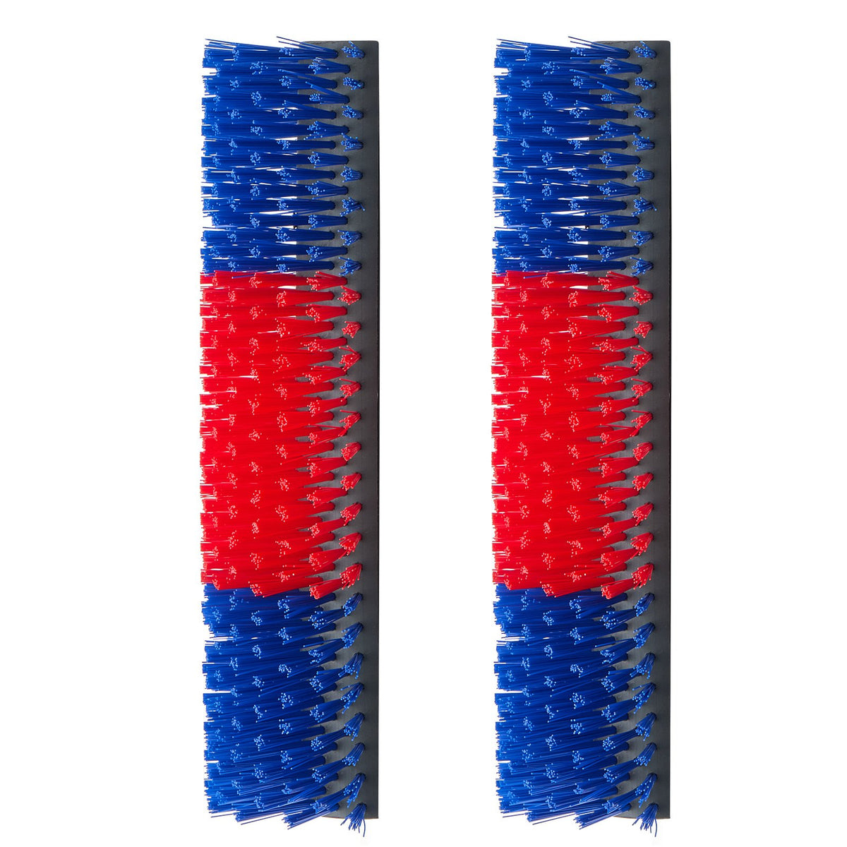 Livestock Scratching Brush, 2PCS Goat Scratcher Brush Post with 8 Screws, 430 x 190 mm Cow Scratcher for Back Itch Relief, Massage Grooming Scratch Tool for Horse Cattle Sheep Pig, Blue & Red
