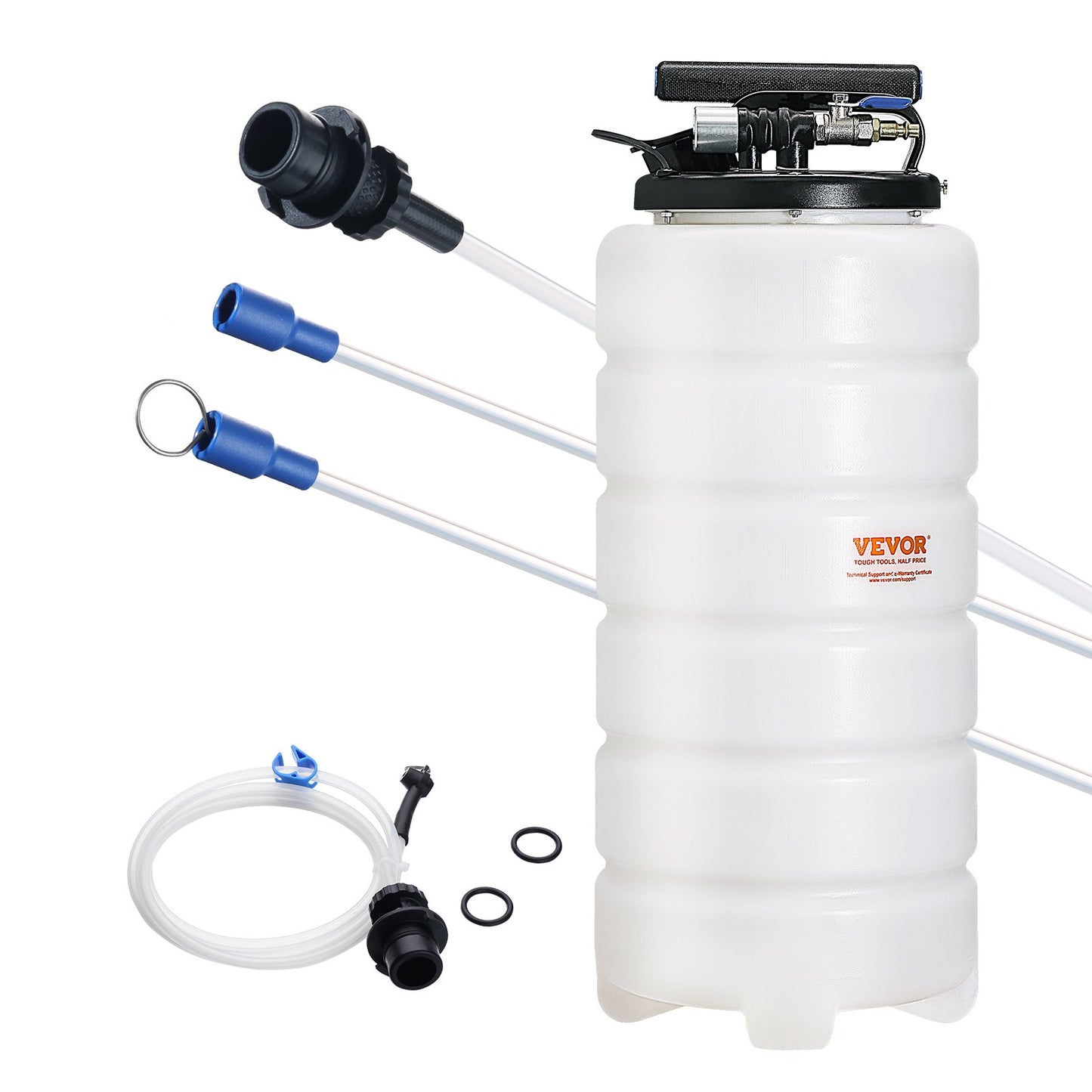 VEVOR Fluid Extractor, 15 Liters Capacity, Pneumatic/Manual Oil Changer Vacuum Fluid