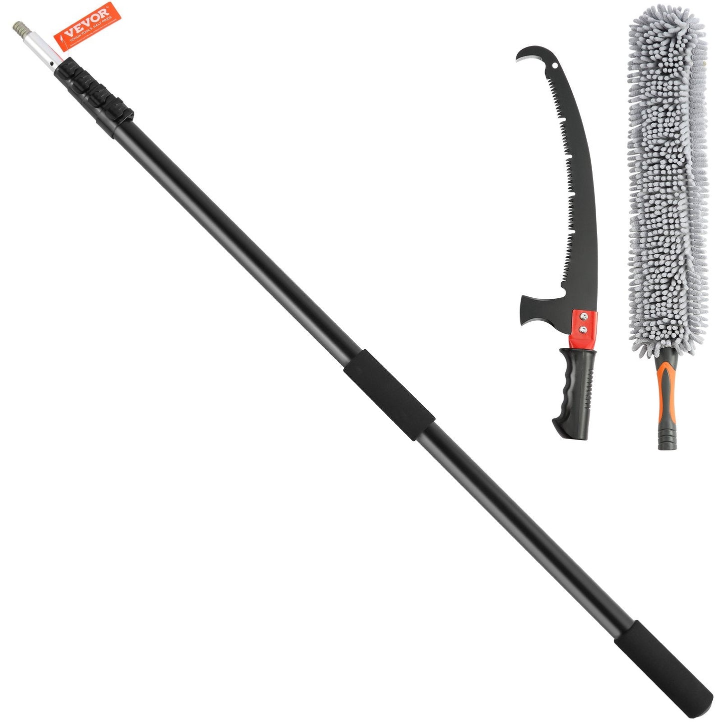 Manual Telescopic Tree Pruner with Aluminum Pole, 1.5-6.1m, Sharp Blade