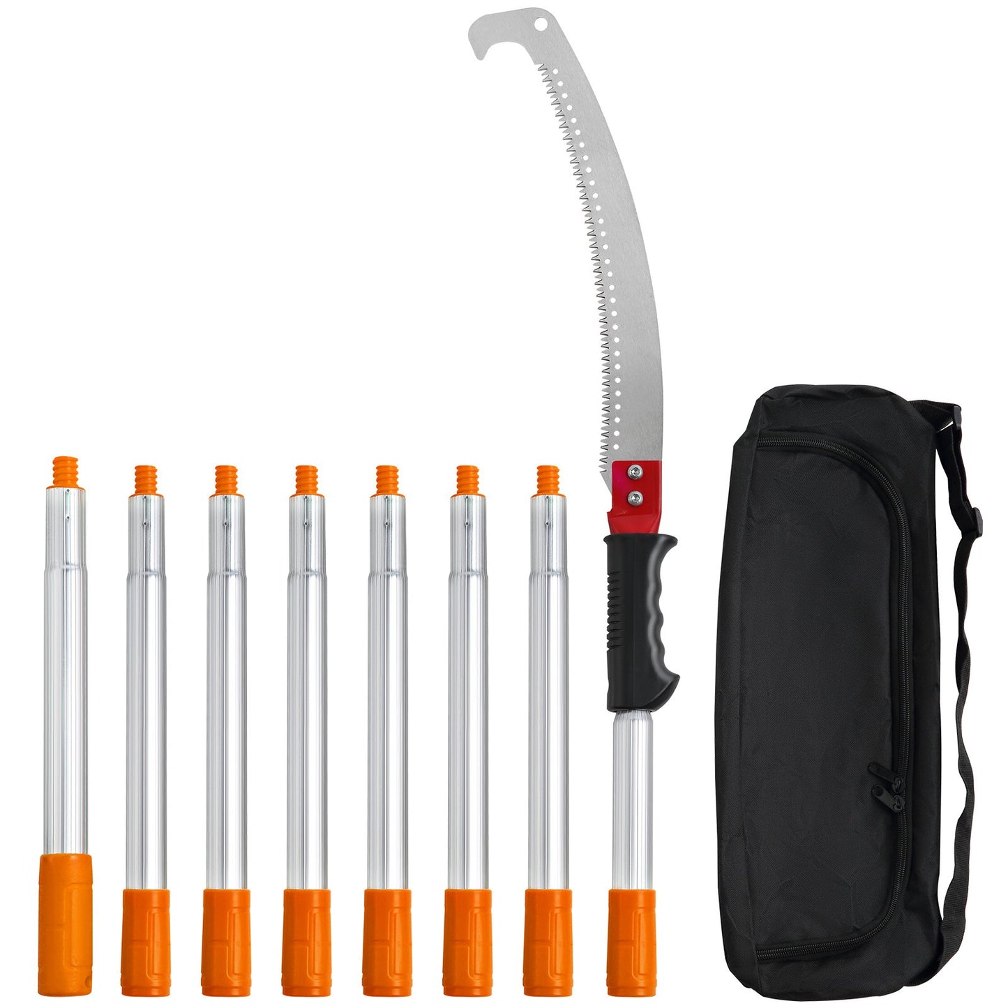 VEVOR Manual Pole Saw Extendable Tree Pruner 1.4 m-3 m Aluminum Alloy Pole