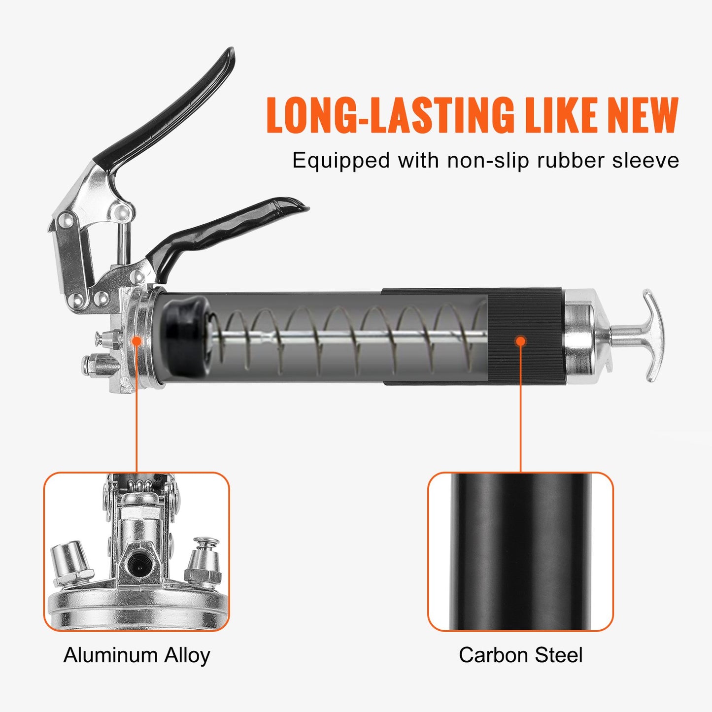 VEVOR Pistol Grip Grease Gun, 6000 PSI, 14 OZ / 400 CC Capacity Heavy Duty Professional