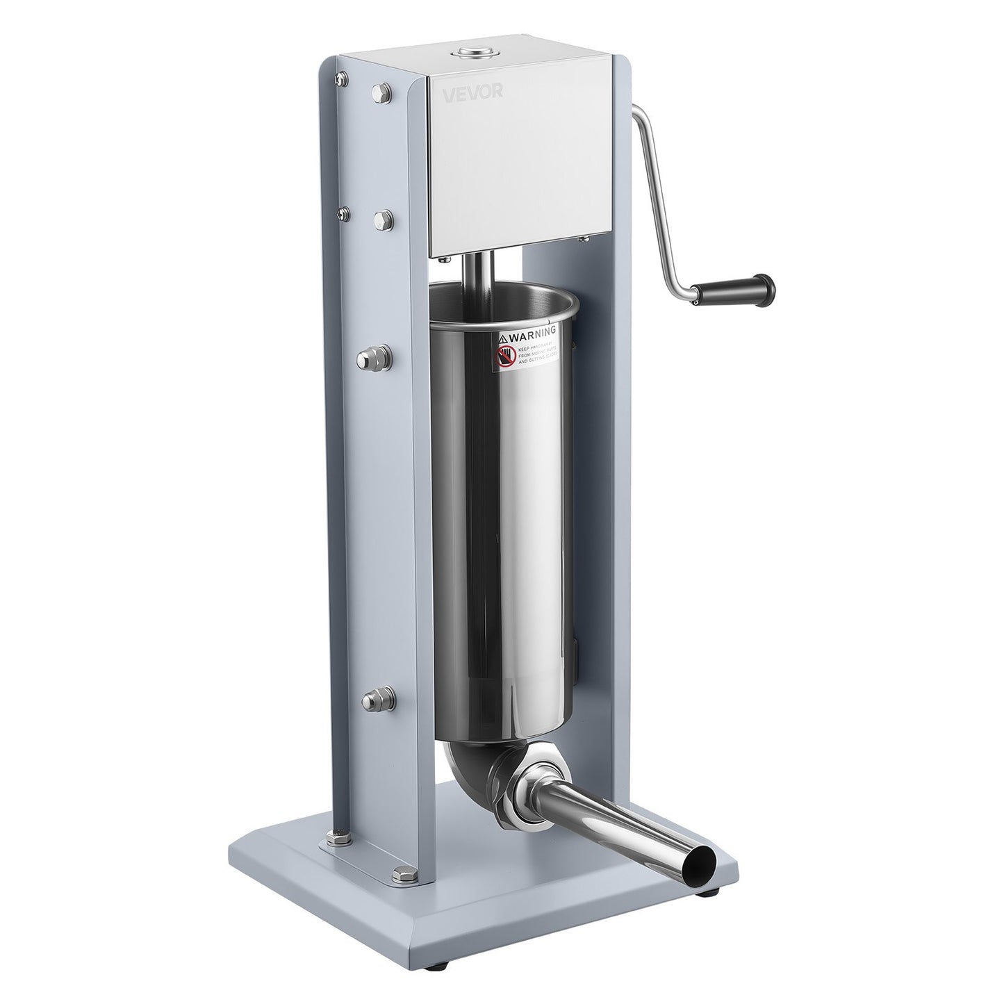 Manual Sausage Stuffer, 11 LBS / 5 L Vertical Meat Stuffer, Heavy Duty Sausage Casing Meat Stuffing Machine, Dual-Speed Stainless Steel Filler with 5 Filling Tubes, for Commercial and Home Use