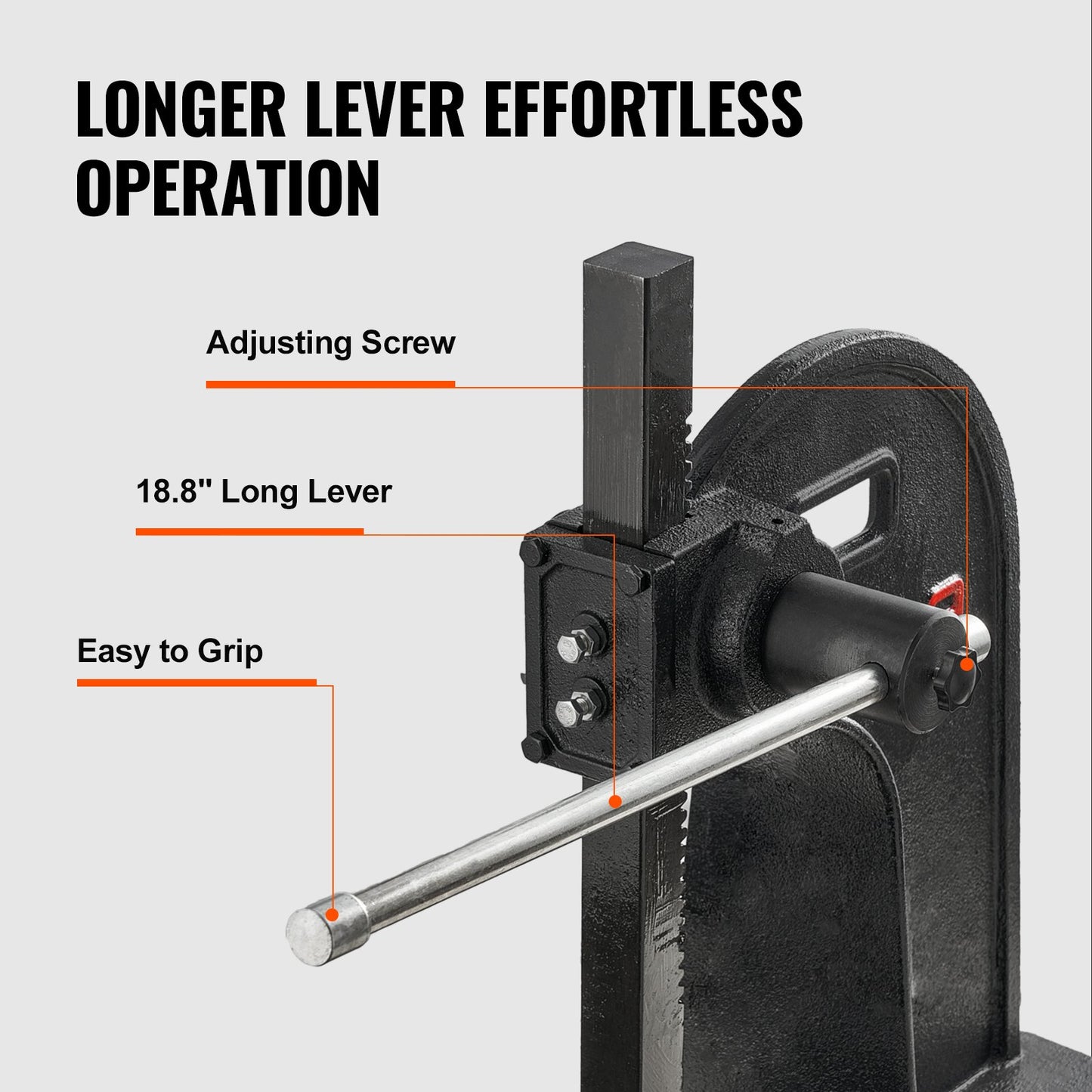 VEVOR Arbor Press, 3 Ton Manual Arbor Press, 30.99" Maximum Height, Cast Iron Heavy-duty