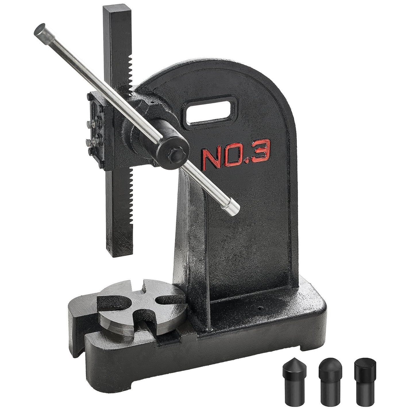 3 Ton Manual Arbor Press, 0.79m Height, Heavy-duty Cast Iron Hand Press