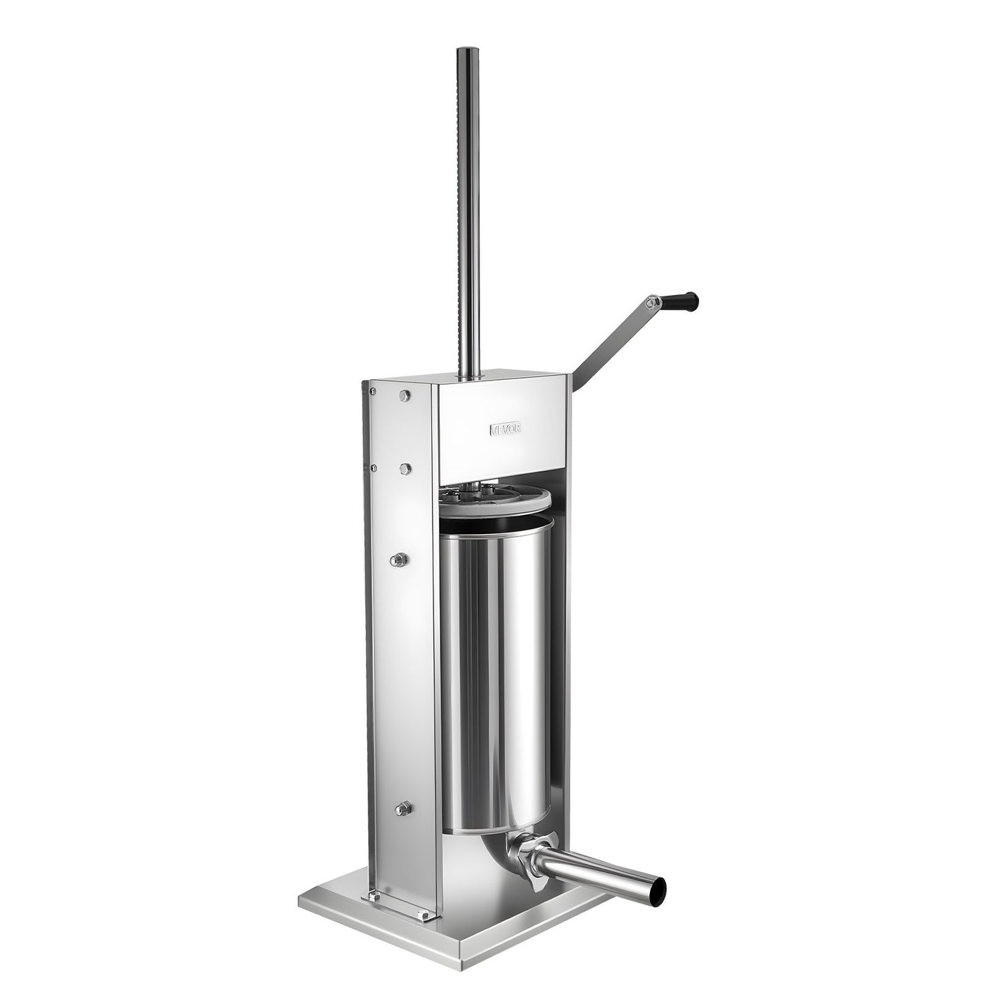 Manual Sausage Stuffer, 33 LBS / 15 L Vertical Meat Stuffer, Heavy Duty Sausage Casing Meat Stuffing Machine, Dual-Speed Stainless Steel Filler with 5 Filling Tubes, for Commercial and Home Use