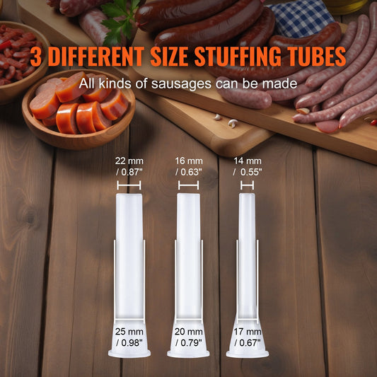 Manual Vertical Sausage Stuffer, 2 L Capacity, 304 Stainless Steel Construction