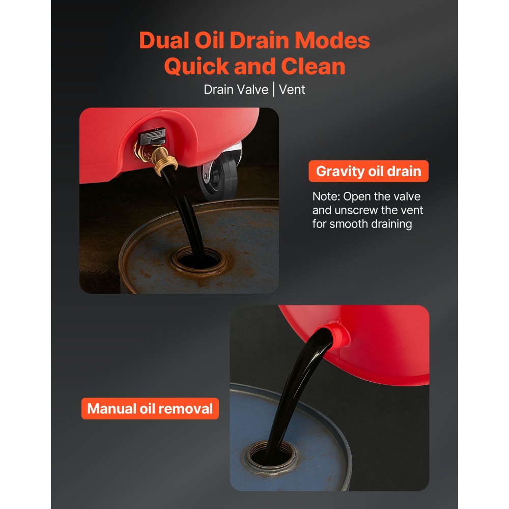 Waste Oil Drain Tank 68L Industrial Fluid Drain Tank with Funnel