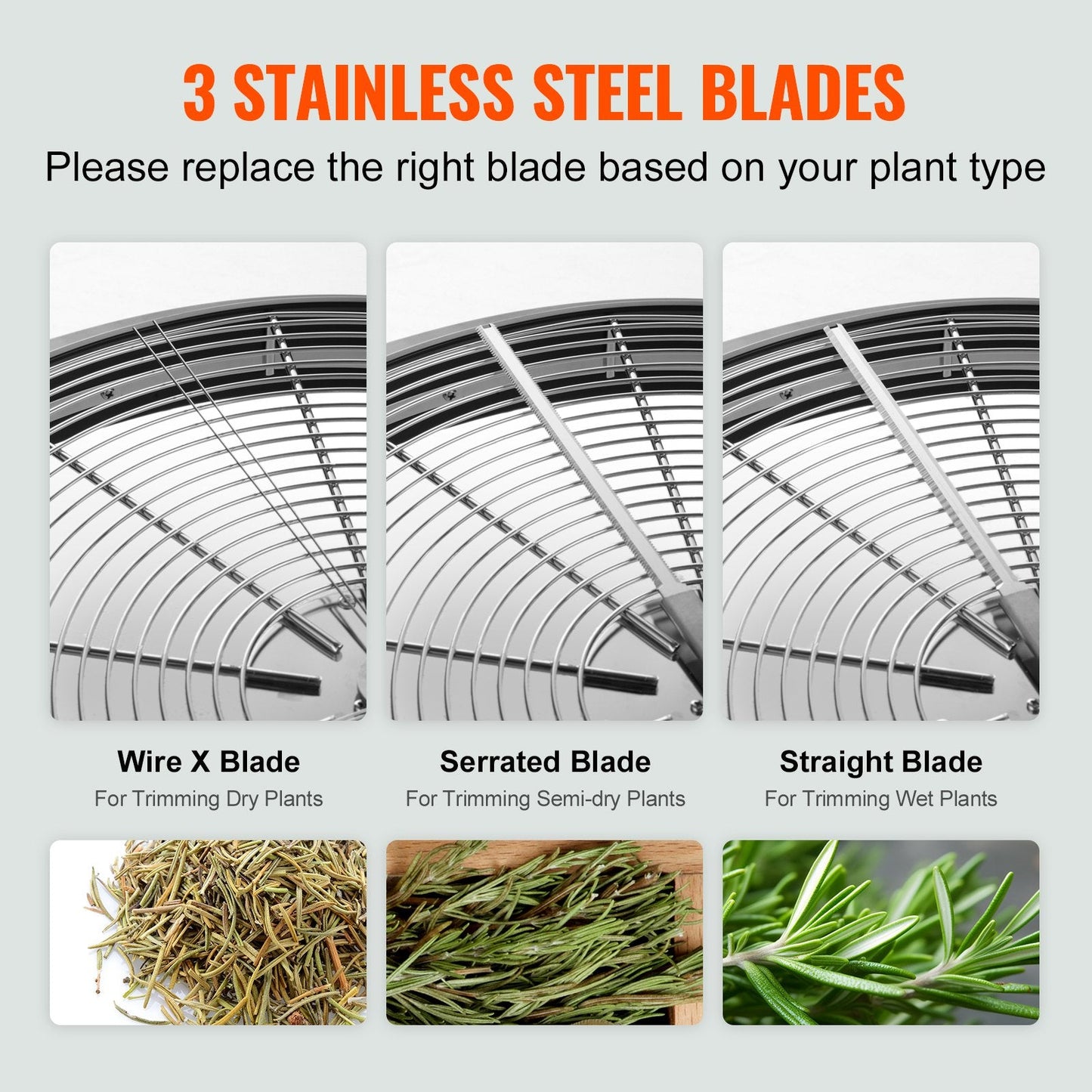Manual Leaf Bowl Trimmer 0.4m with Stainless-Steel Blades and Drying Bag