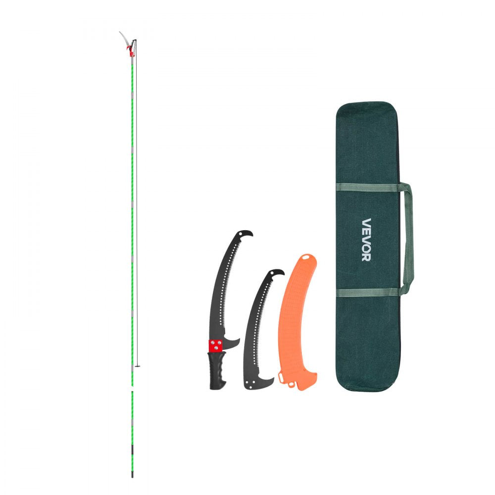 Manual Pole Saw Extendable Pole Tree Pruner 118-809.3 cm with Scissors