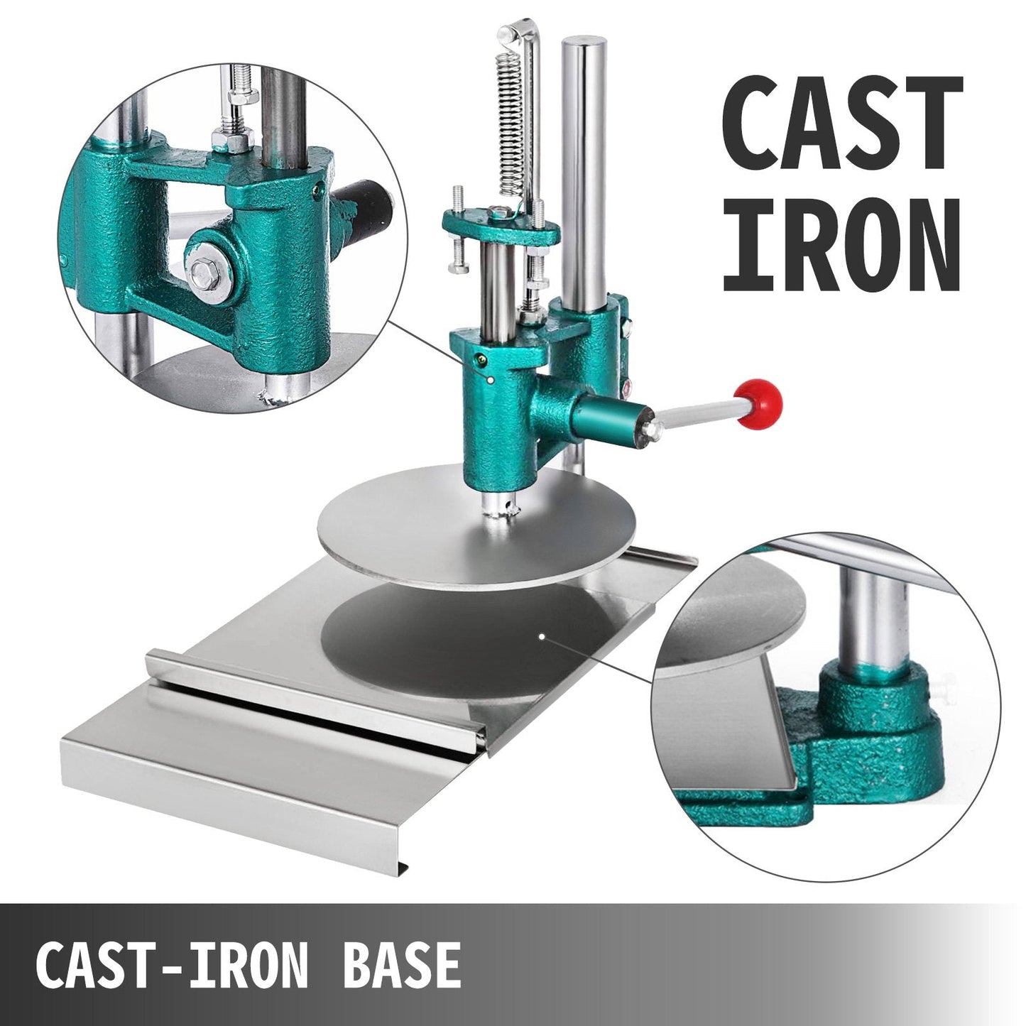 Manual Dough Sheeter & Pasta Maker with 0.2m Press Plate for Home Use