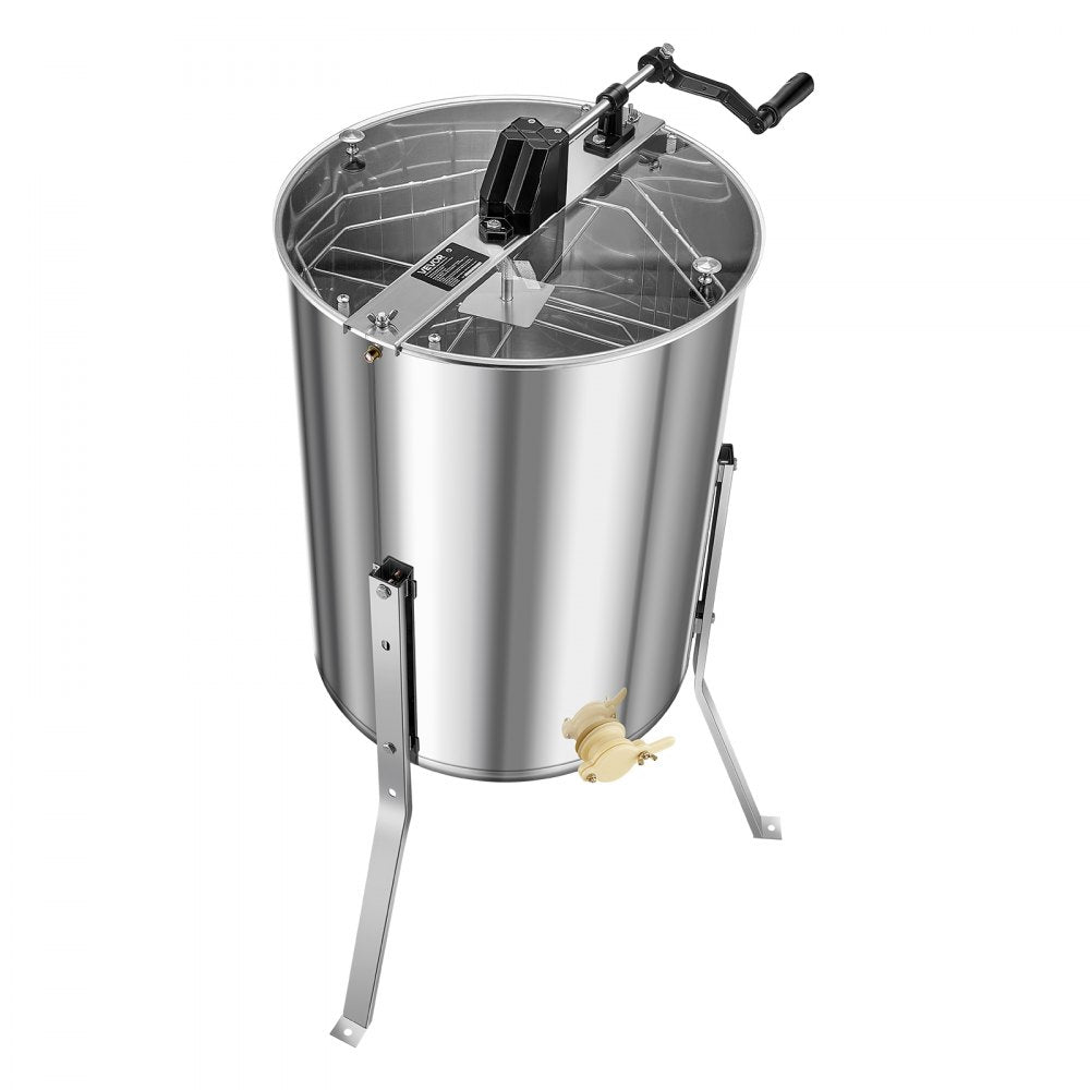 VEVOR Manual Honey Extractor 4/8 Frame Honey Spinner Beekeeping Stainless Steel