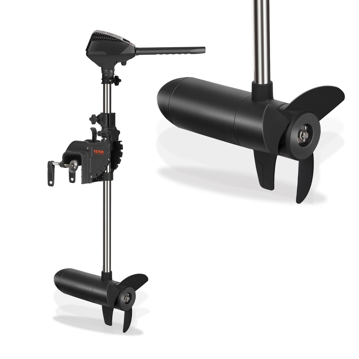 VEVOR Electric Trolling Motor 55lb Thrust Transom Mounted 24-Volt Boat Motor Variable