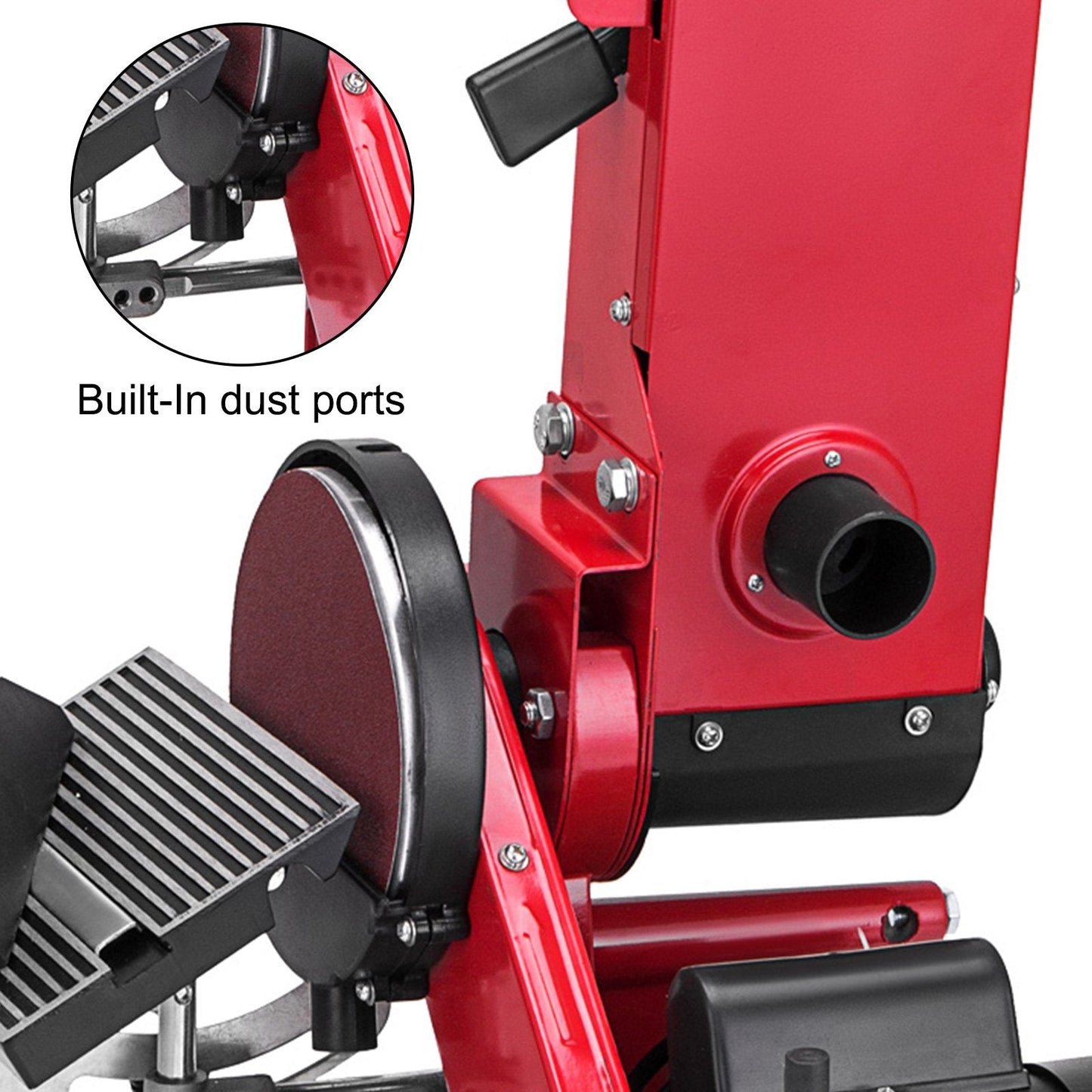 Electric Bench Belt and Disc Sander, 375W, Adjustable for Precision Sanding