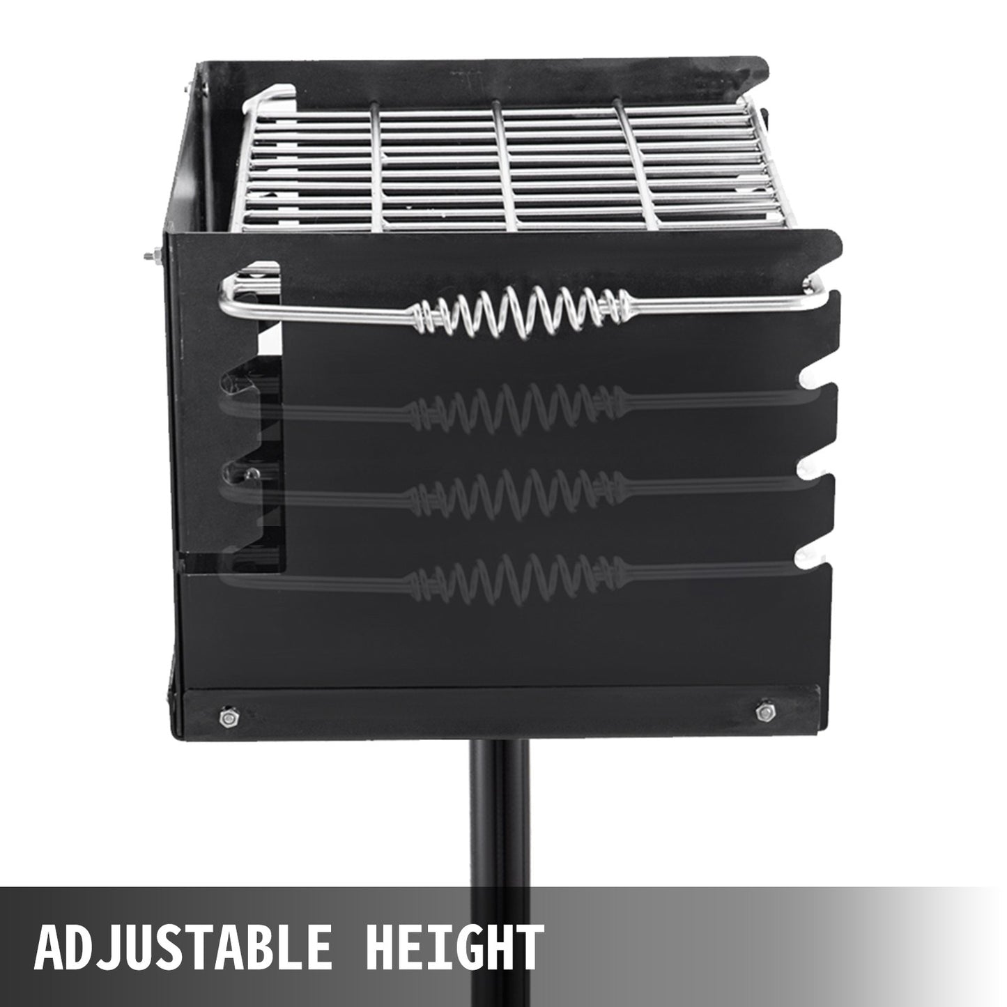 VEVOR Outdoor Park Style Grill 16 x 16 Inch Park Style Charcoal Grill Carbon Steel
