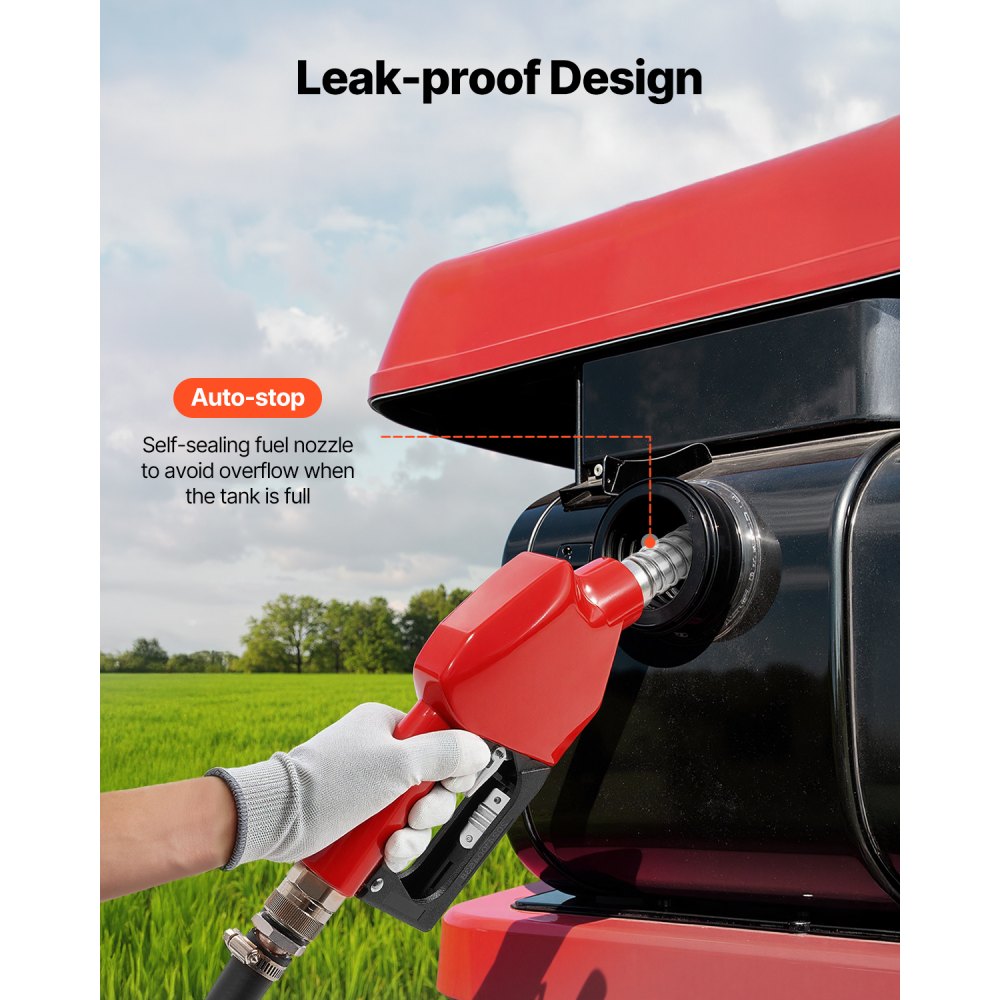 VEVOR Fuel Caddy 32 Gallon Portable Fuel Tank with 12V DC Electric Transfer Pump