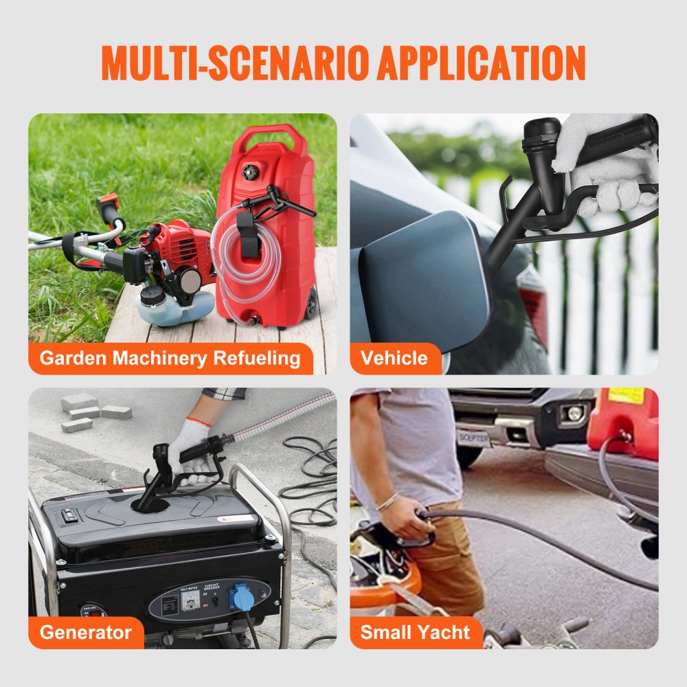 60.57L Fuel Caddy, 7.8 L/min, Portable Gas Storage Tank Container with Rubber Wheels, Gravity-flow Mode, Fuel Transfer Storage Tank for Gasoline Diesel Machine Oil Car Mowers Boat Motorcycle